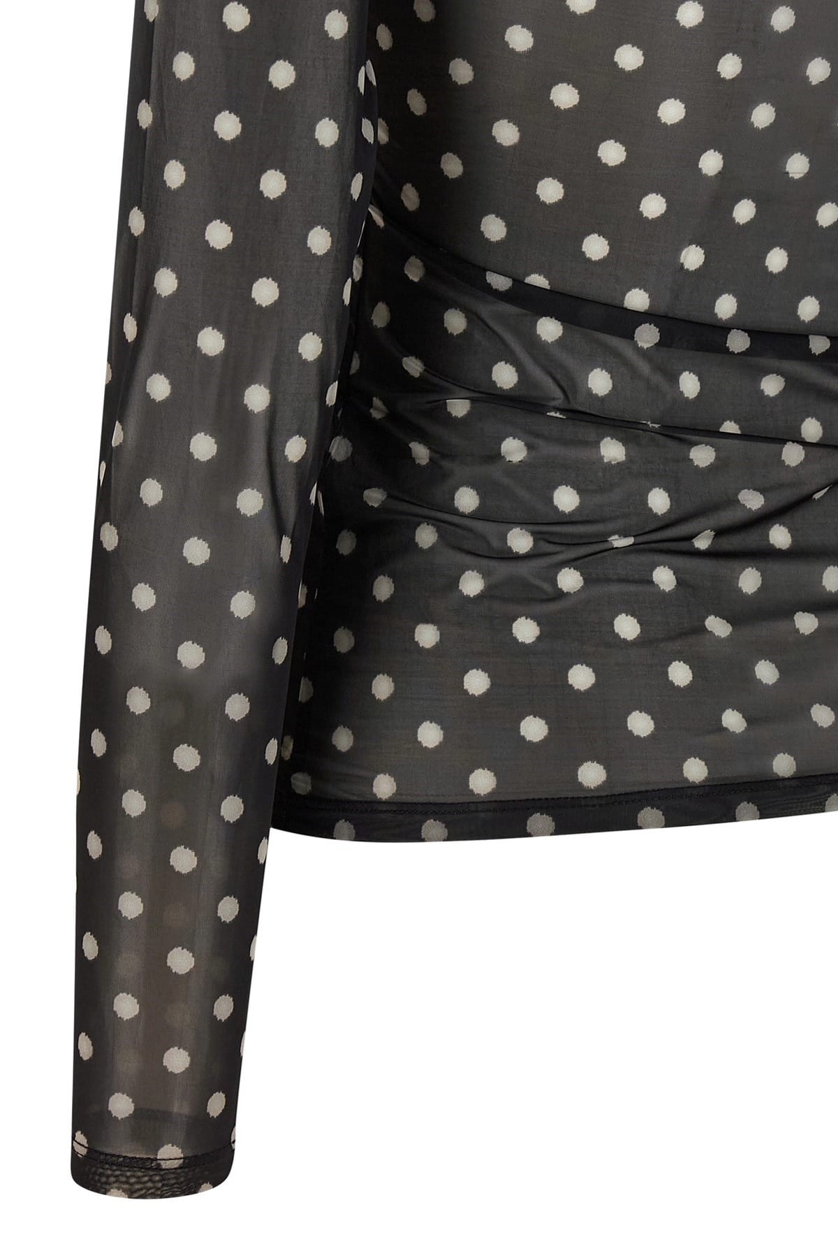 Ganni Ganni Printed Sheer Sweater