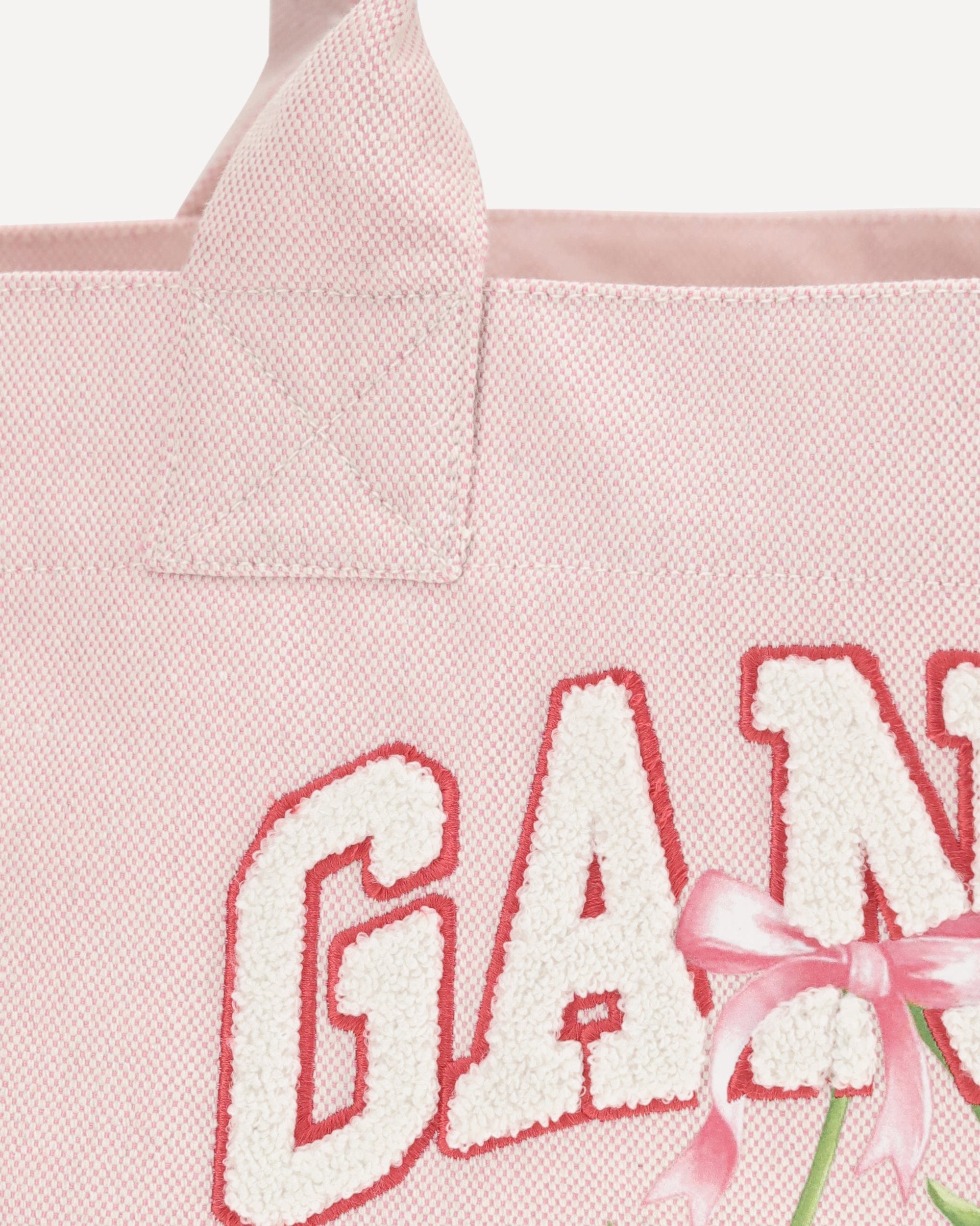 Ganni Raspberry Logo Shopper
