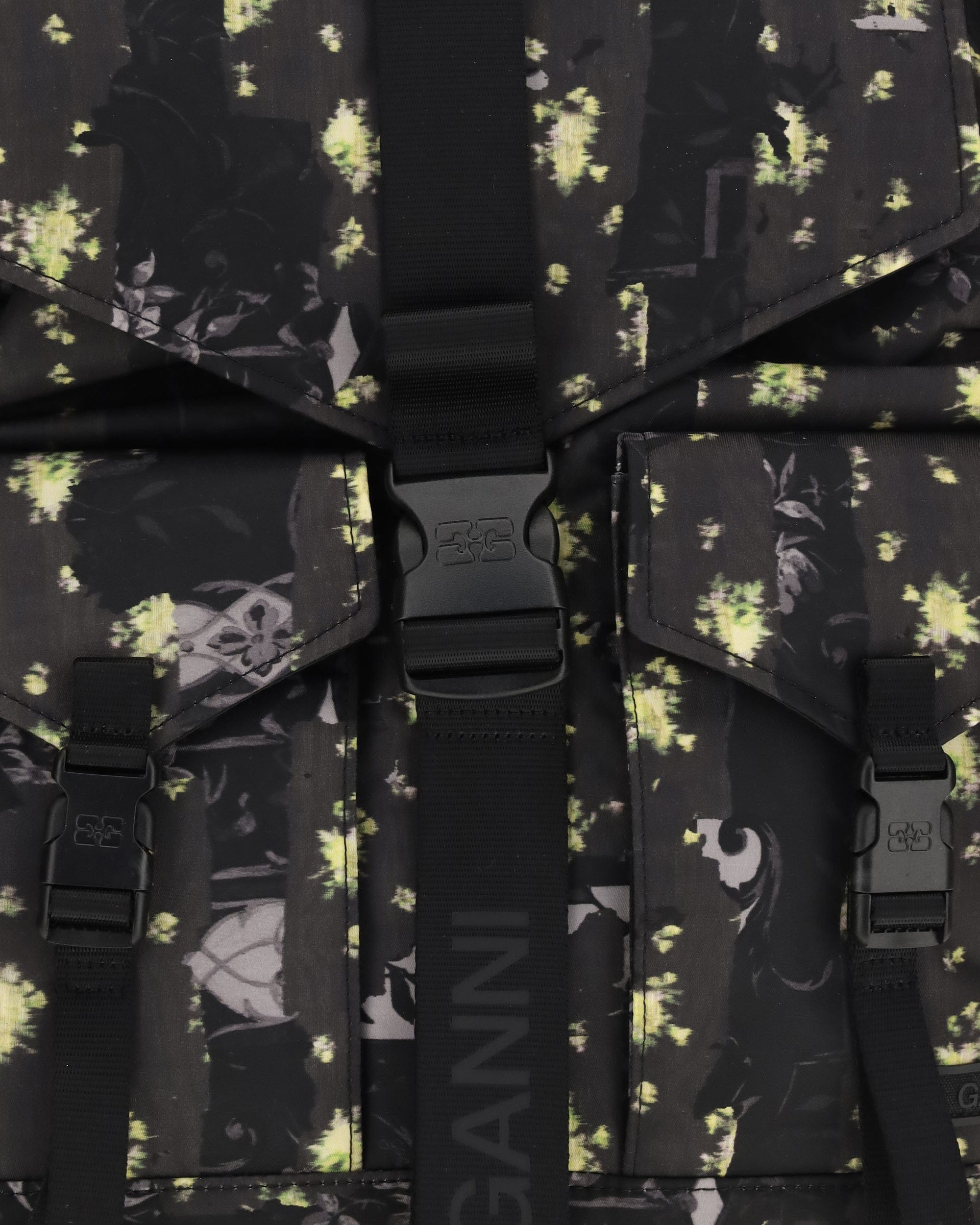 Ganni Re-Tech Nylon Print Backpack