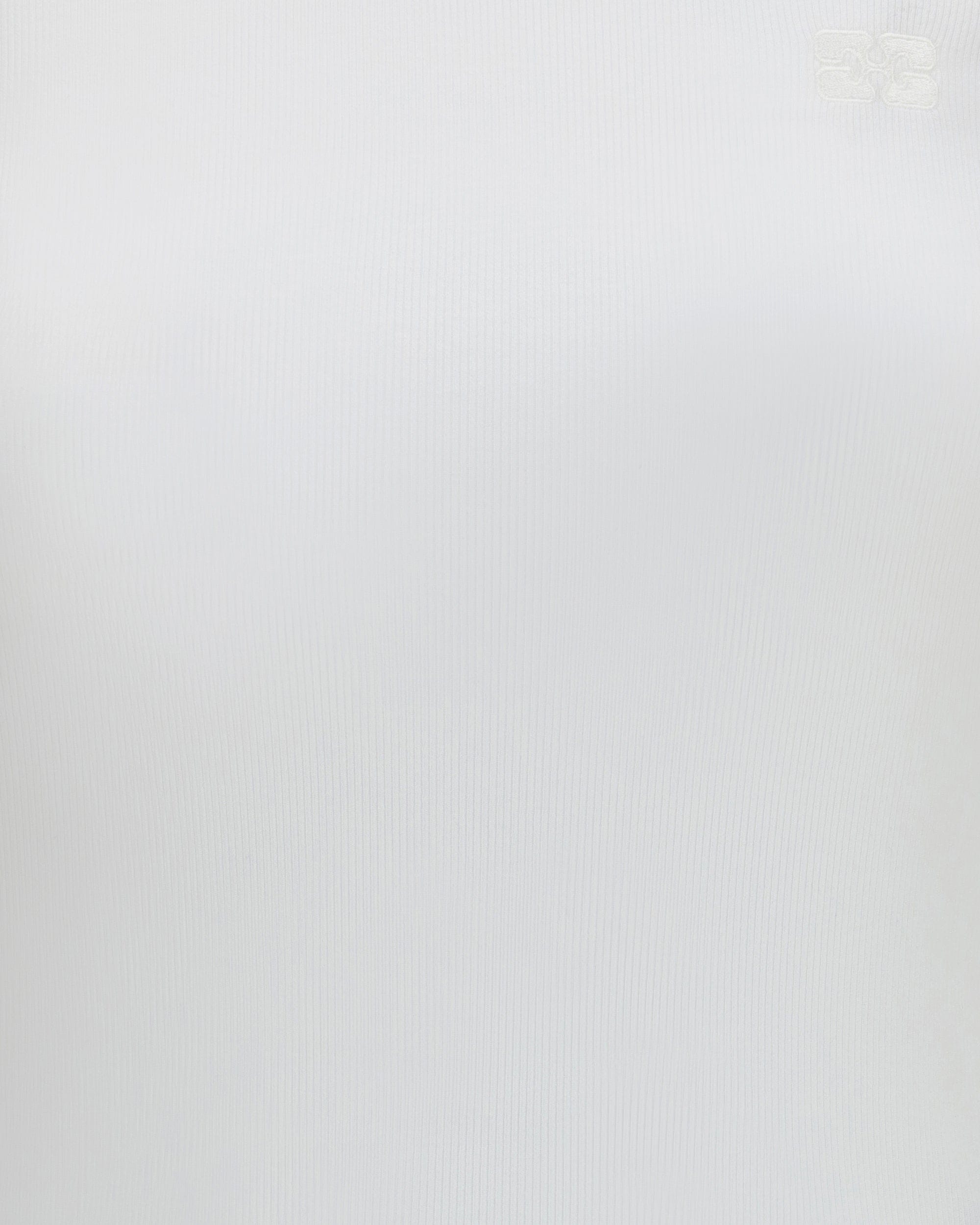 Ganni Ribbed Cotton T-Shirt