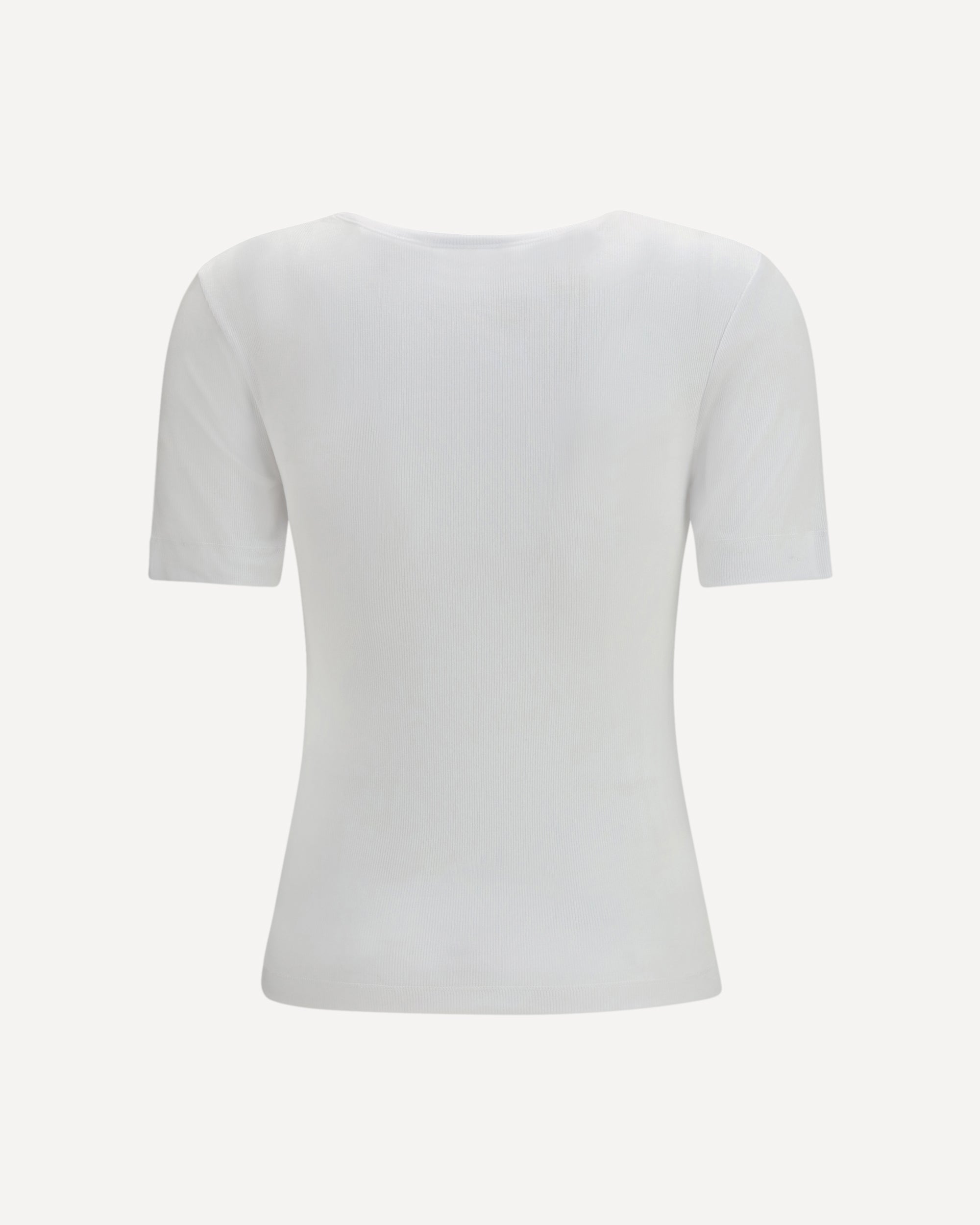 Ganni Ribbed Cotton T-Shirt