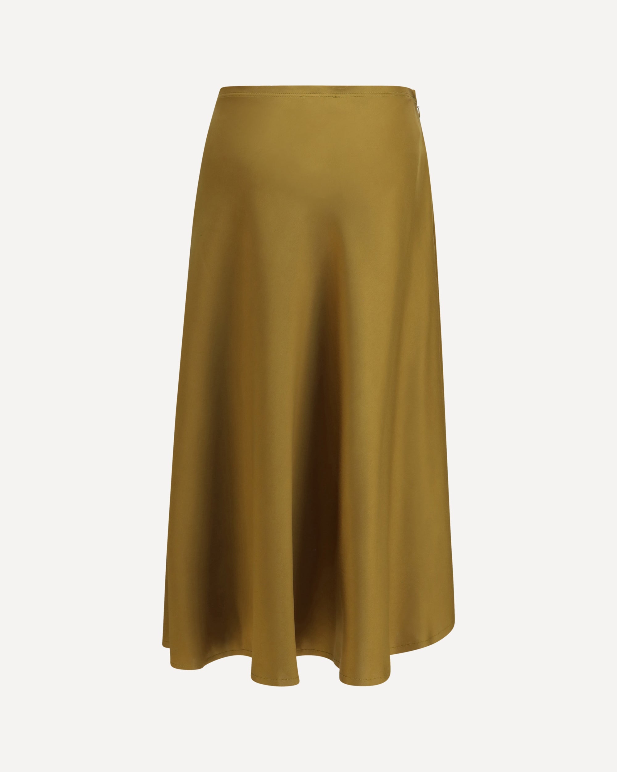 Ganni Satin Midi Skirt With Tie Details