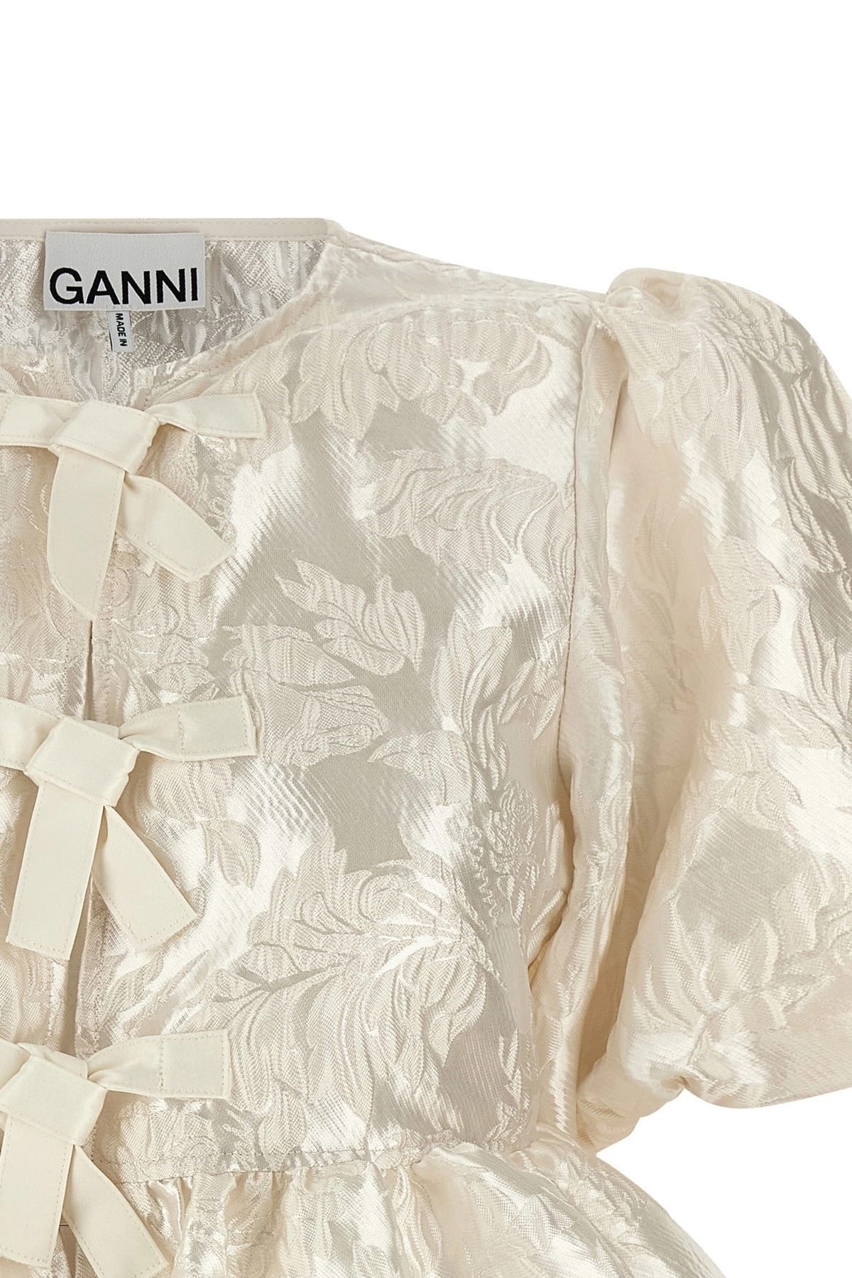 Ganni Ganni Satin Peplum Blouse
