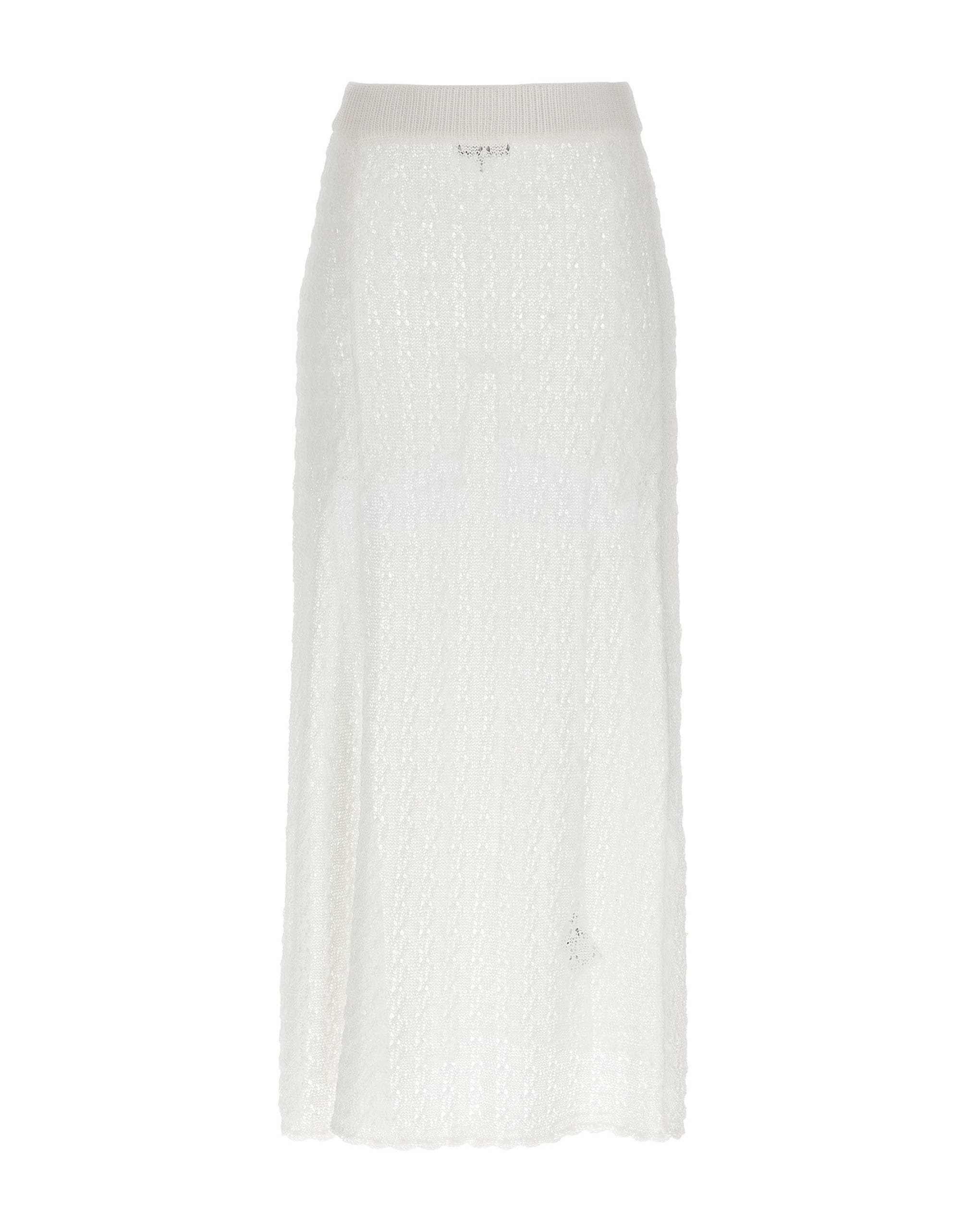 Ganni Ganni Shiny Pointelle Knit Skirt