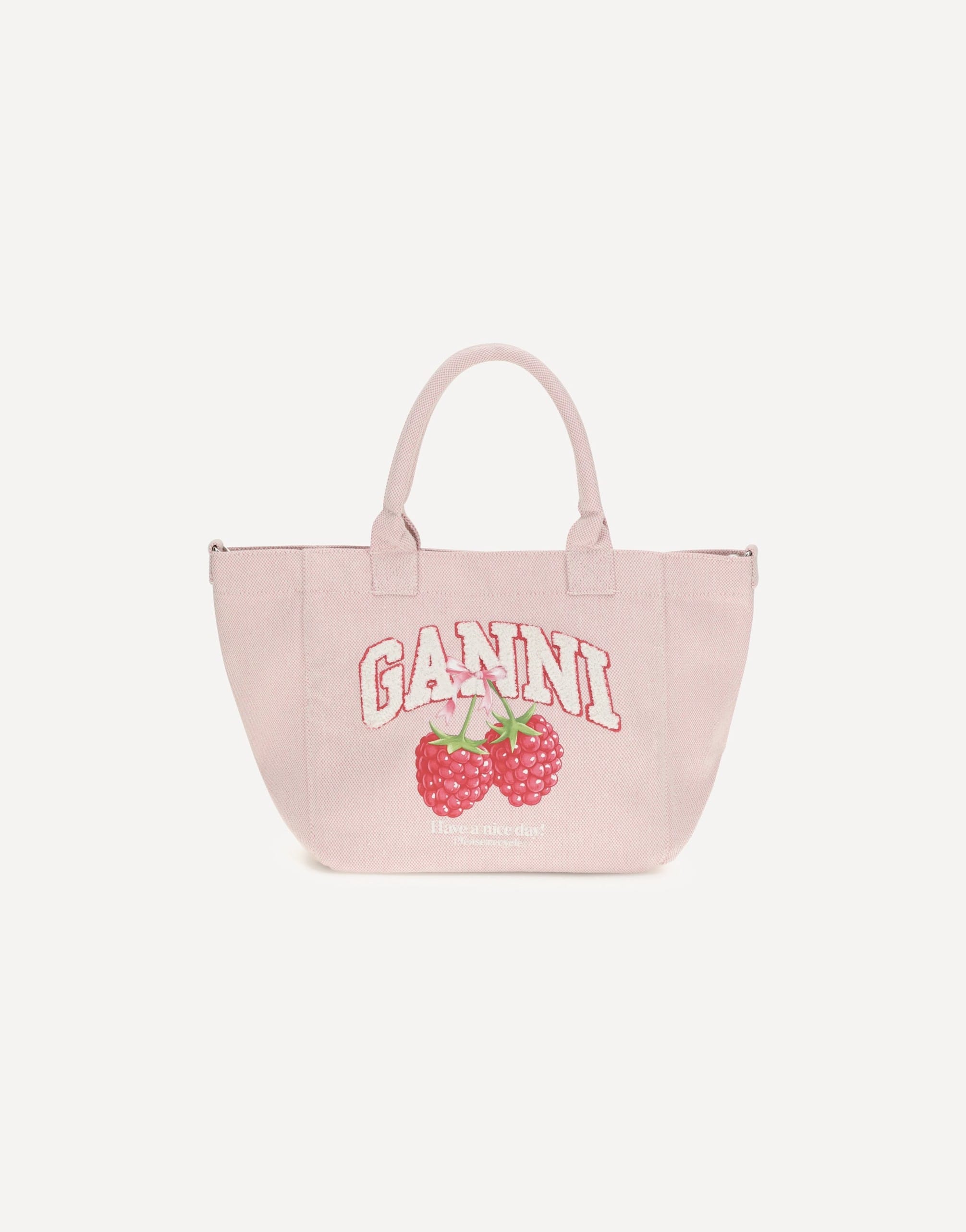 Ganni Small Easy Shopper Raspberry Print