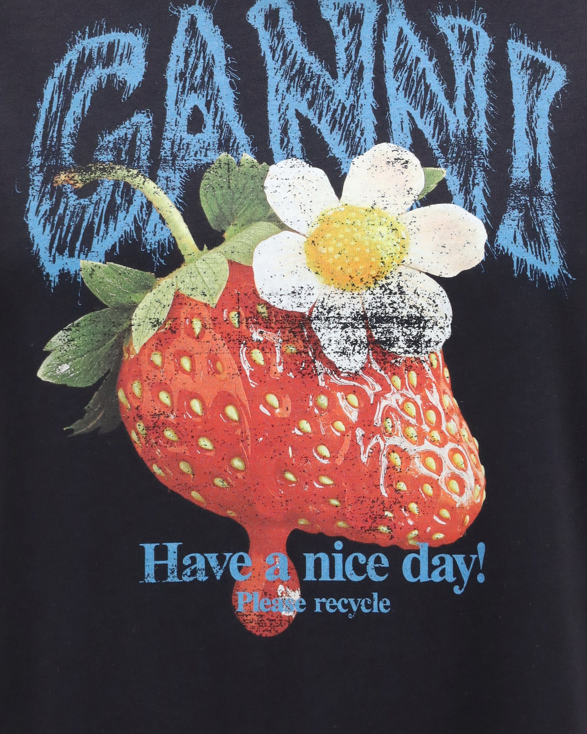 Ganni Ganni Strawberry Cotton T-Shirt