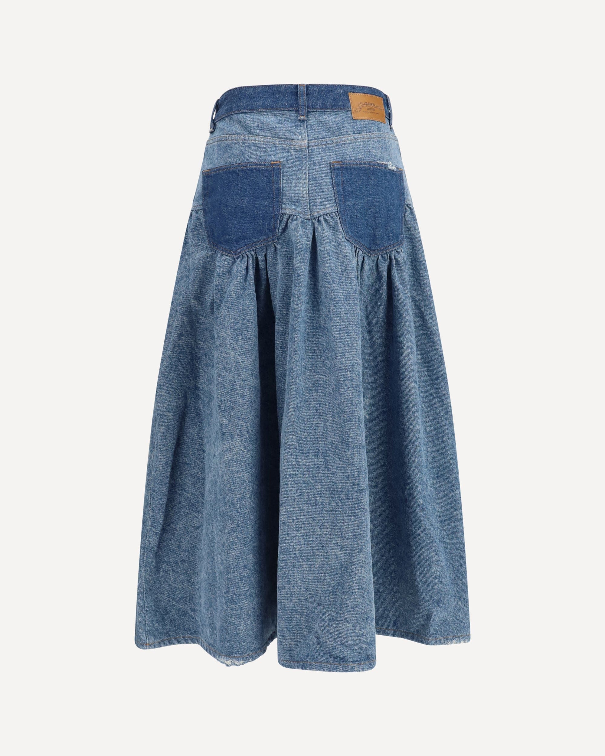 Ganni Ganni Stretch Denim Maxi Skirt
