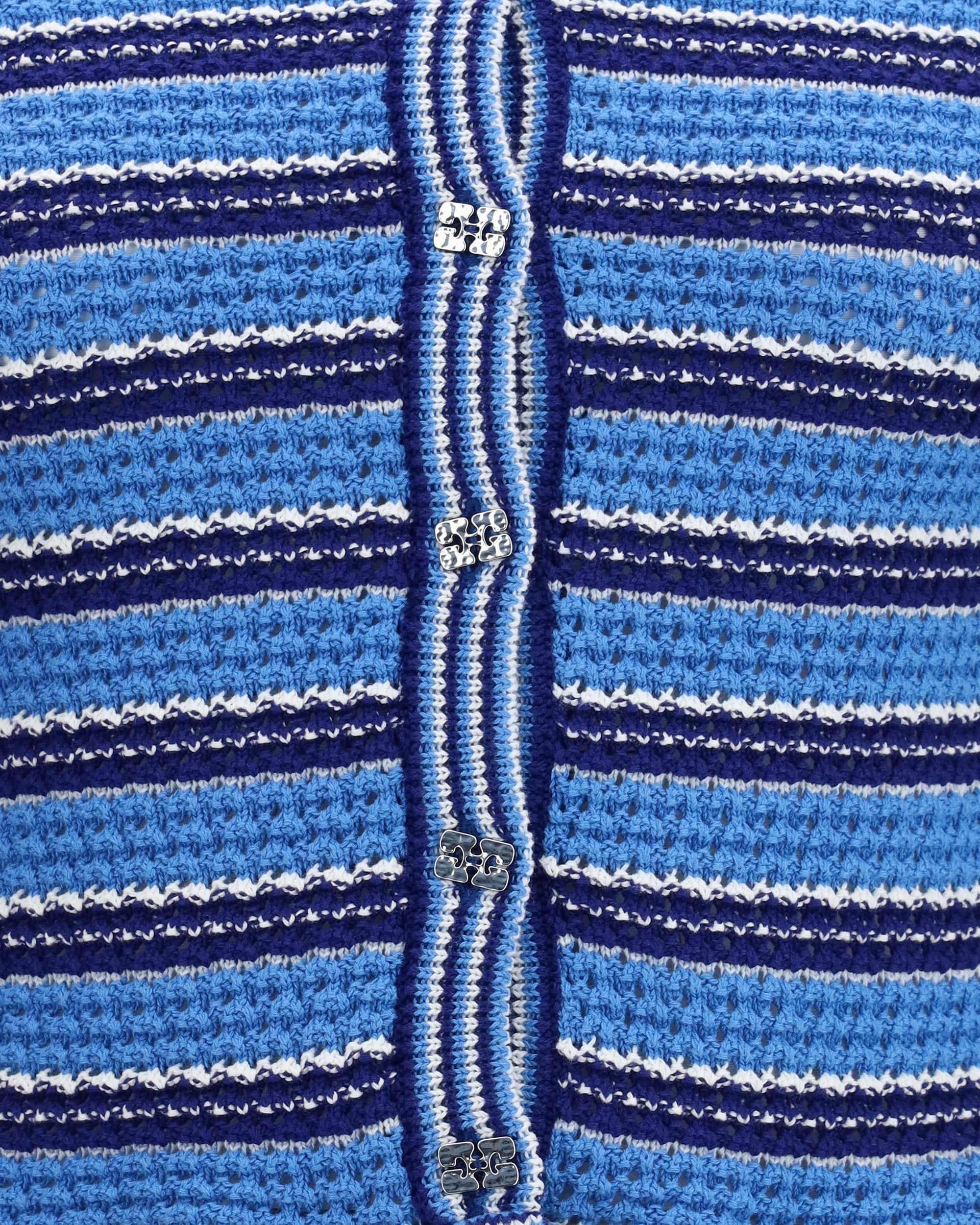 Ganni Ganni Striped Cotton Cardigan