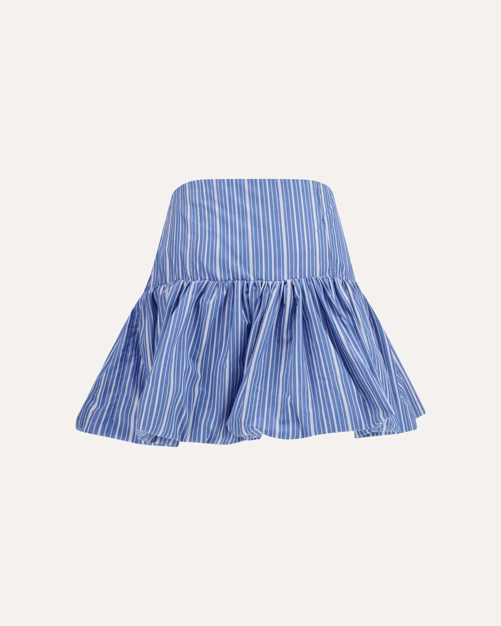 Ganni Ganni Striped Mini Balloon Skirt