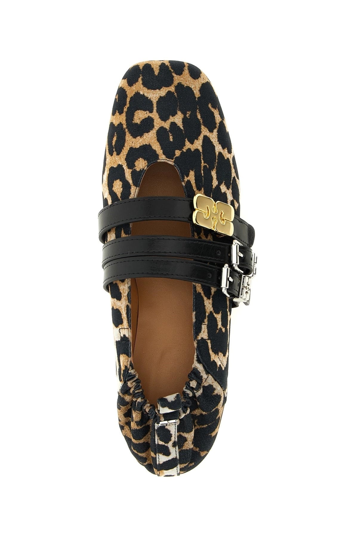 Ganni Sue Triple Animal Print Ballet Flats