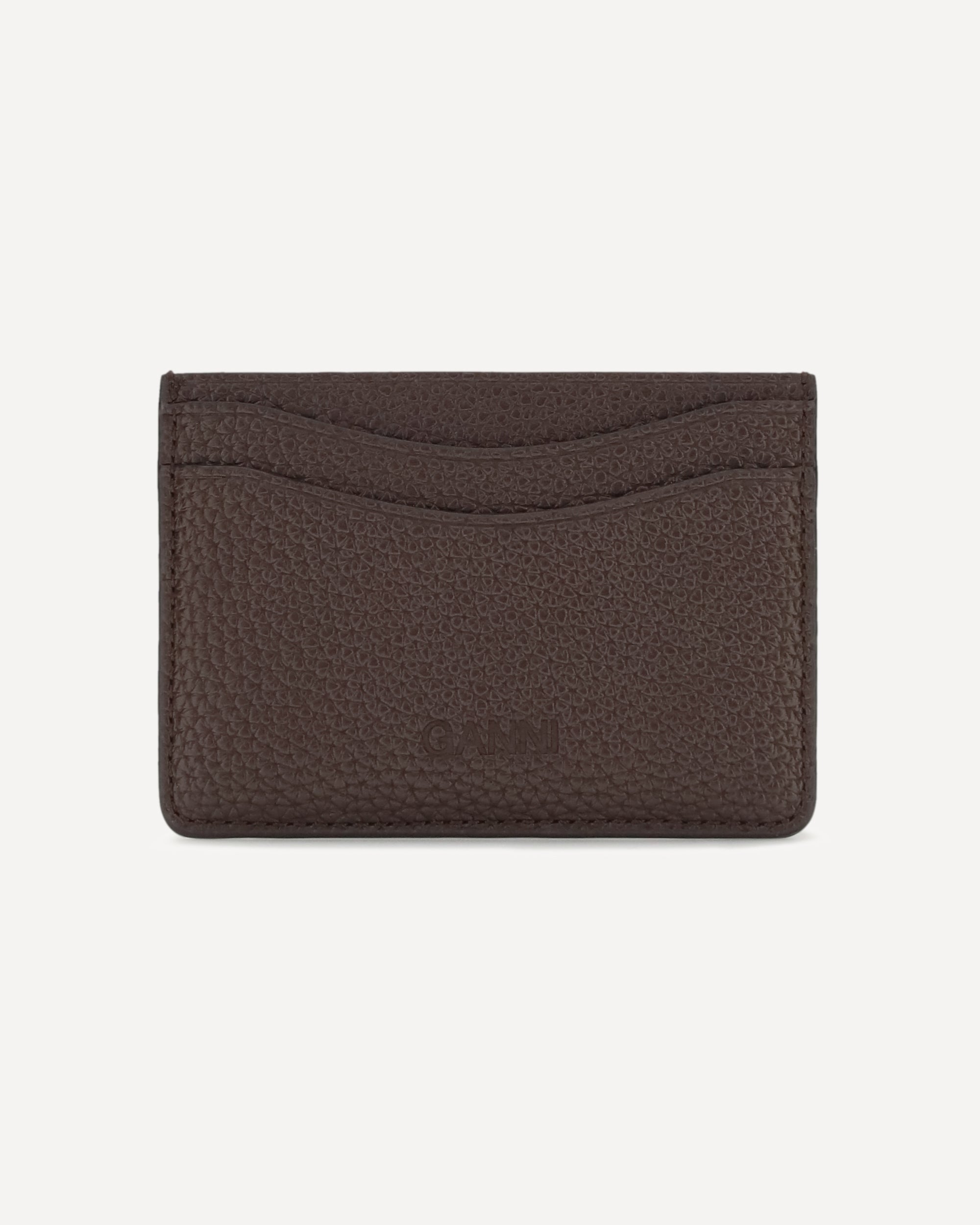 Ganni Ganni Textured Faux Leather Card Holder