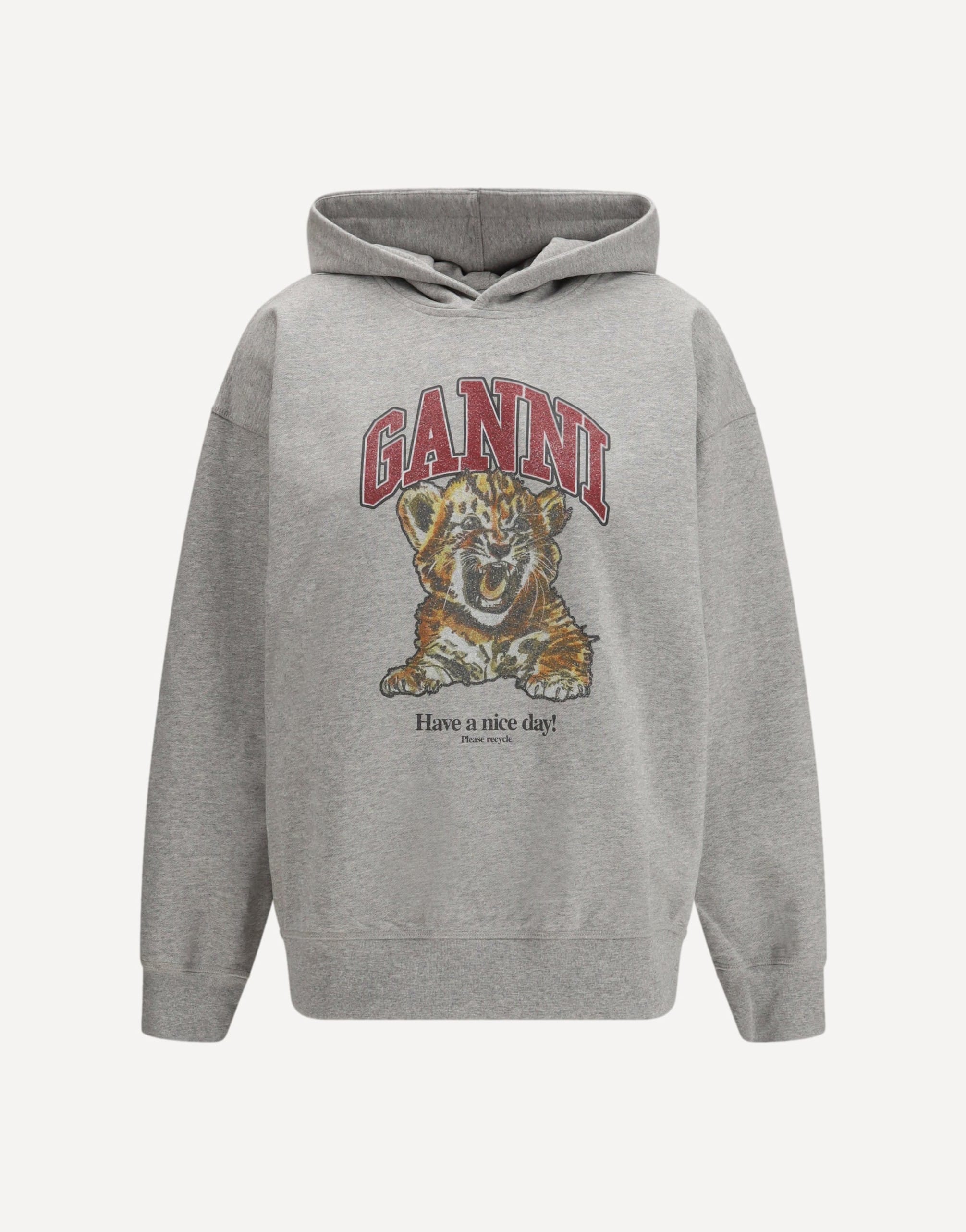 Ganni Tiger Print Hoodie