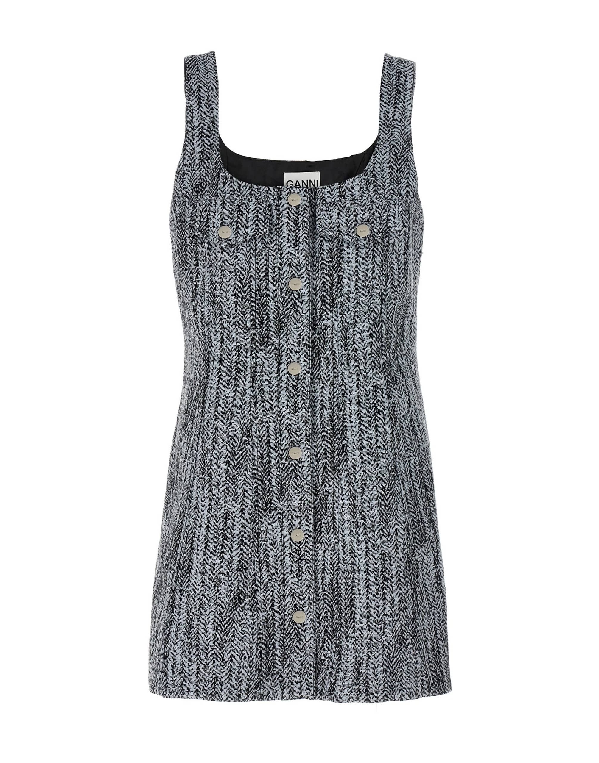 Ganni Ganni Tweed Mini Dress