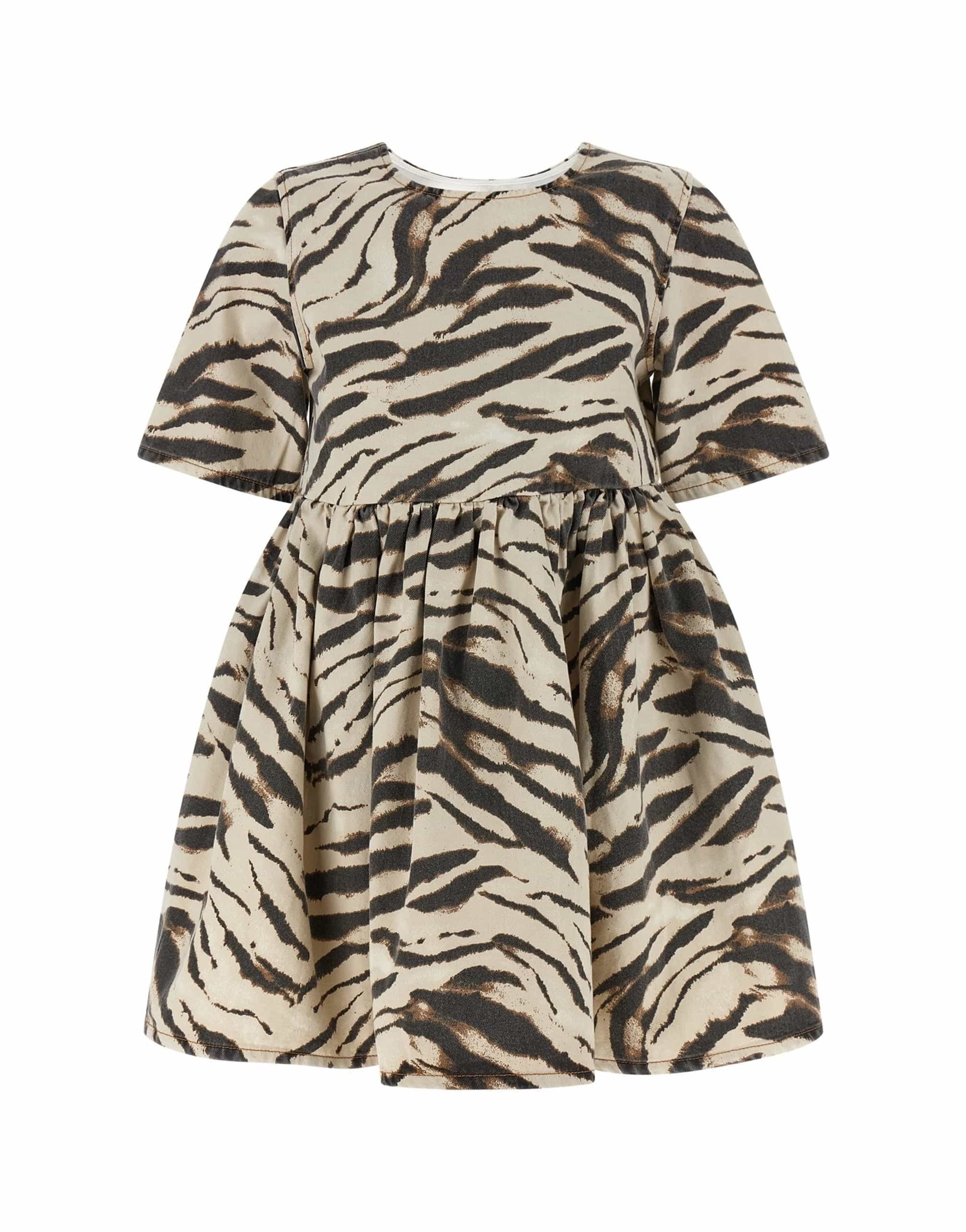 Ganni Ganni Zebra Denim Mini Dress