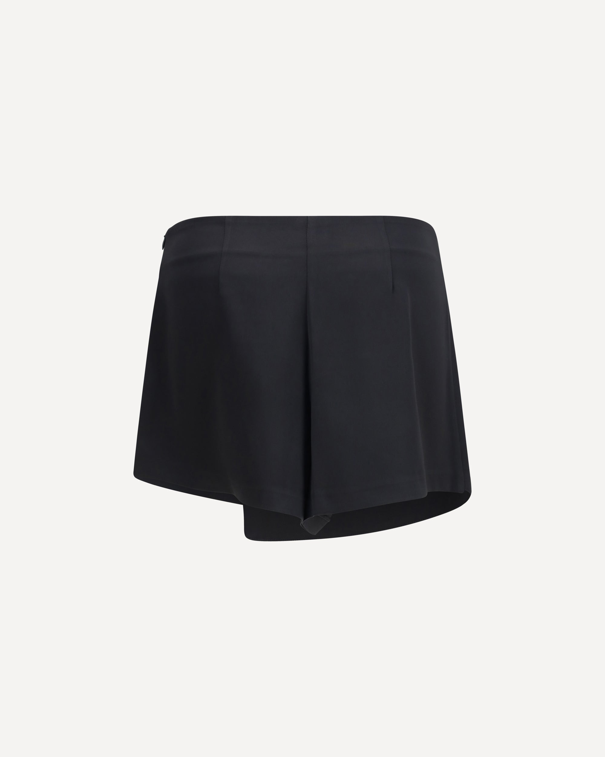 Minirock-Shorts aus Satin mit Logo-Besatz - alternate view