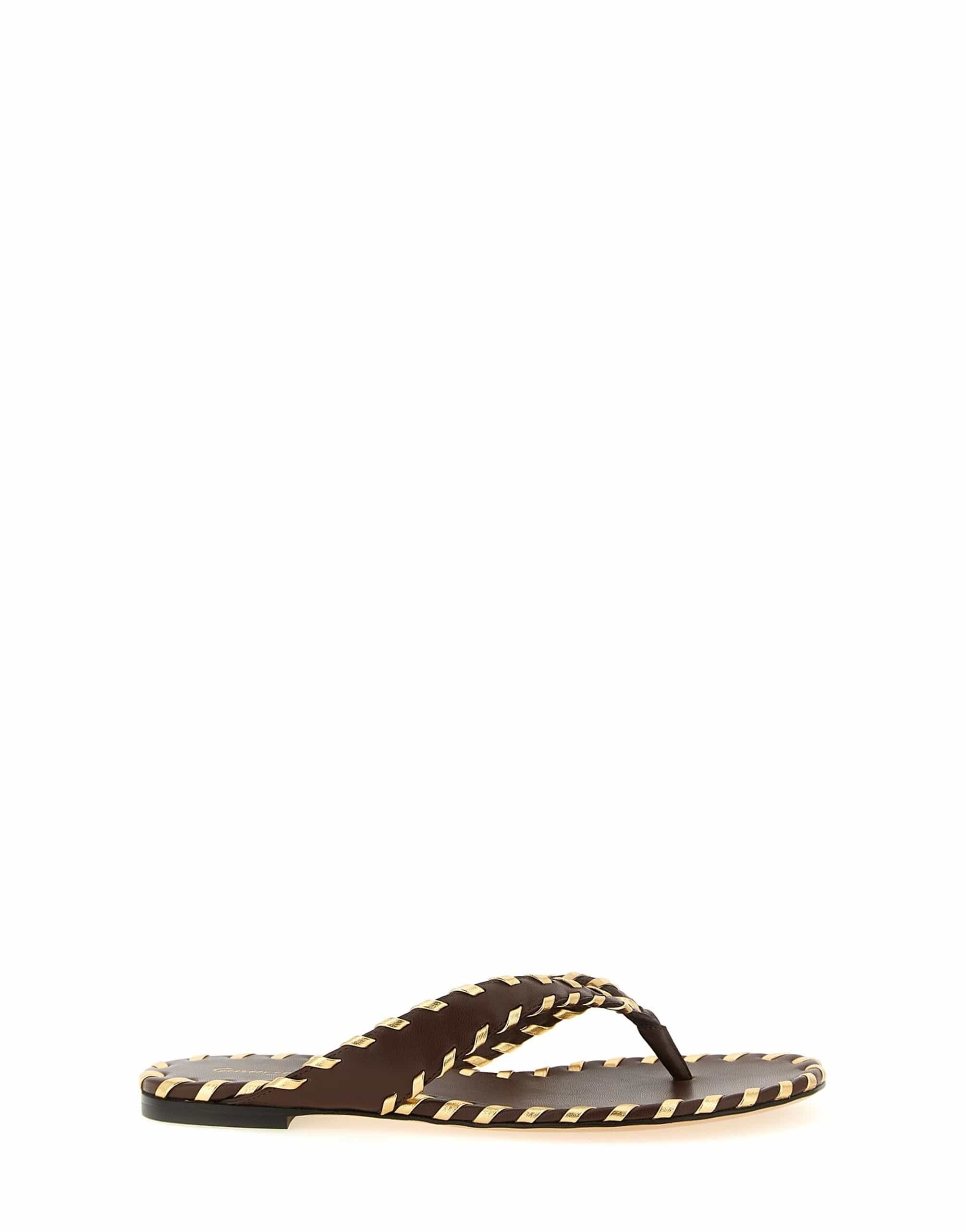 Gianvito Rossi Gianvito Rossi Zaira Leather Thong Slides