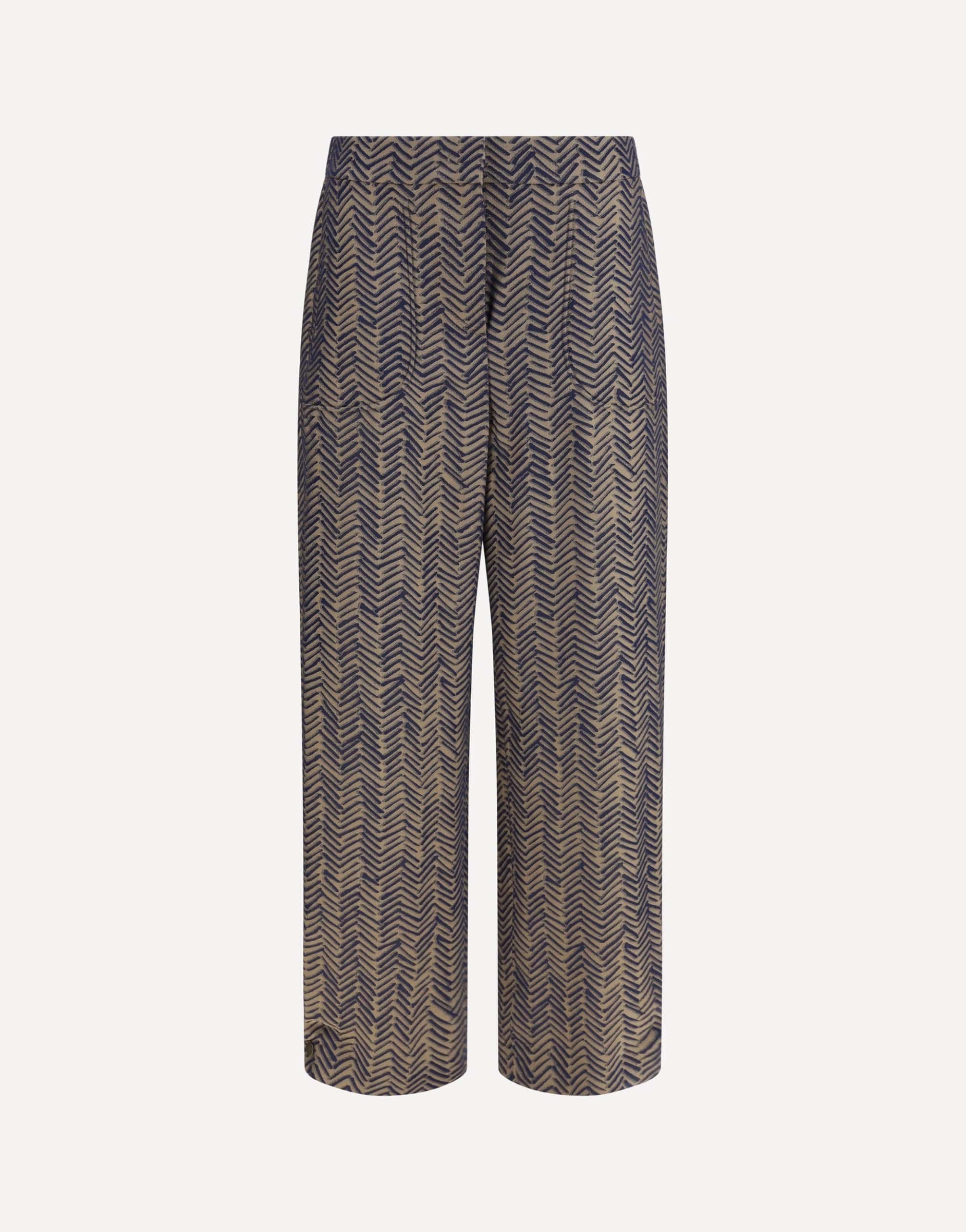 Giorgio Armani Chevron Jacquard Viscose Pants