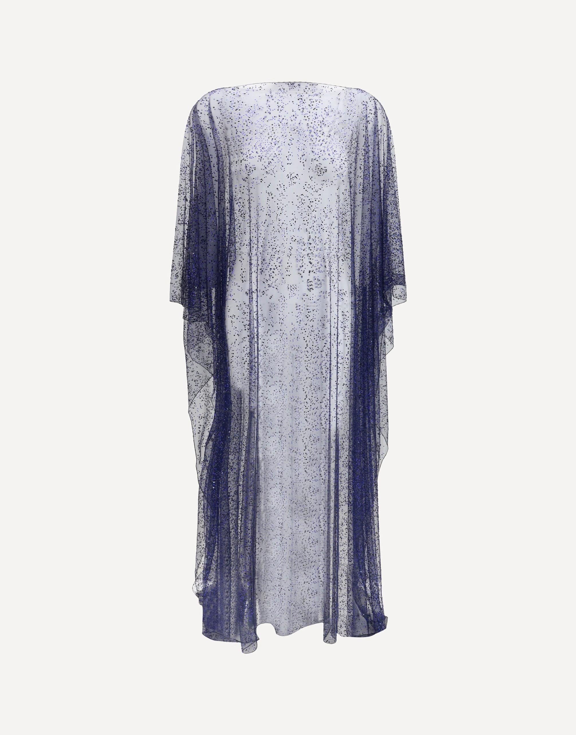 Giorgio Armani Long Tulle And Crystal-Embellished Poncho