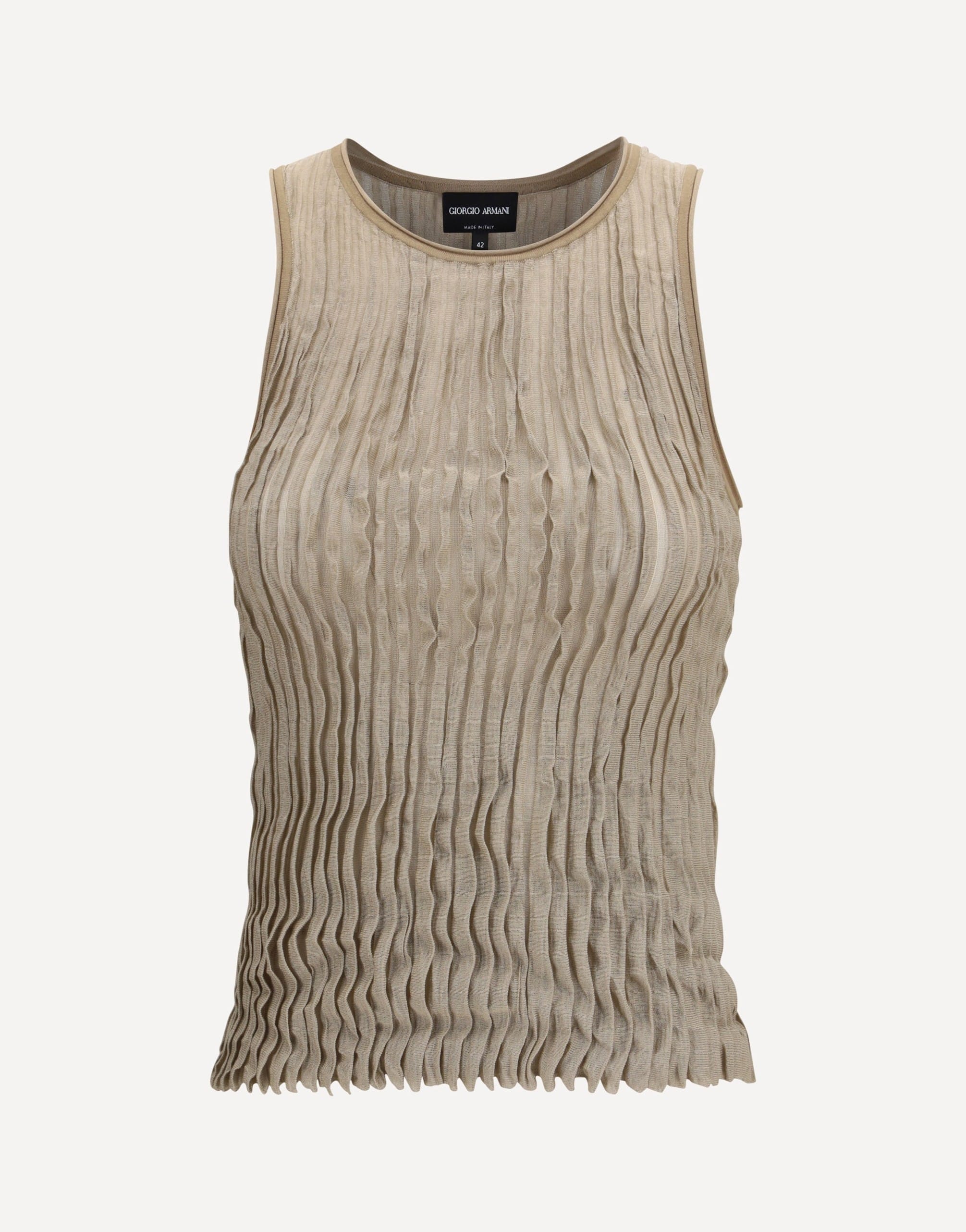 Giorgio Armani Pleated Sleeveless Top