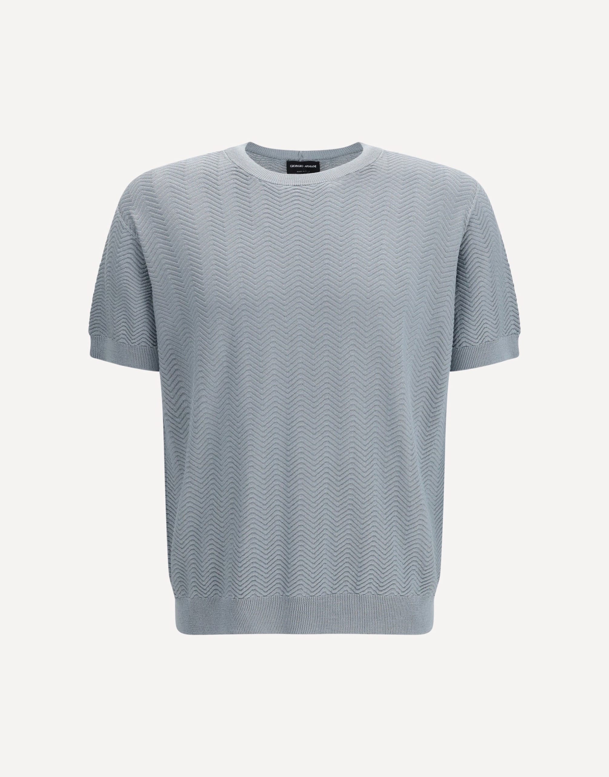 Giorgio Armani Short-Sleeved Cotton And Silk Sweater
