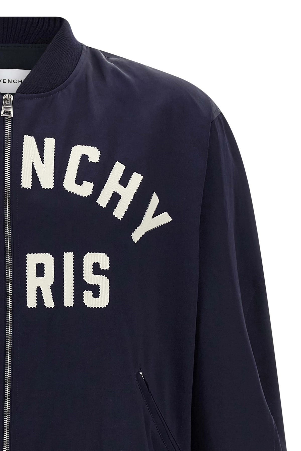 Givenchy Givenchy Blue Logo Bomber Jacket