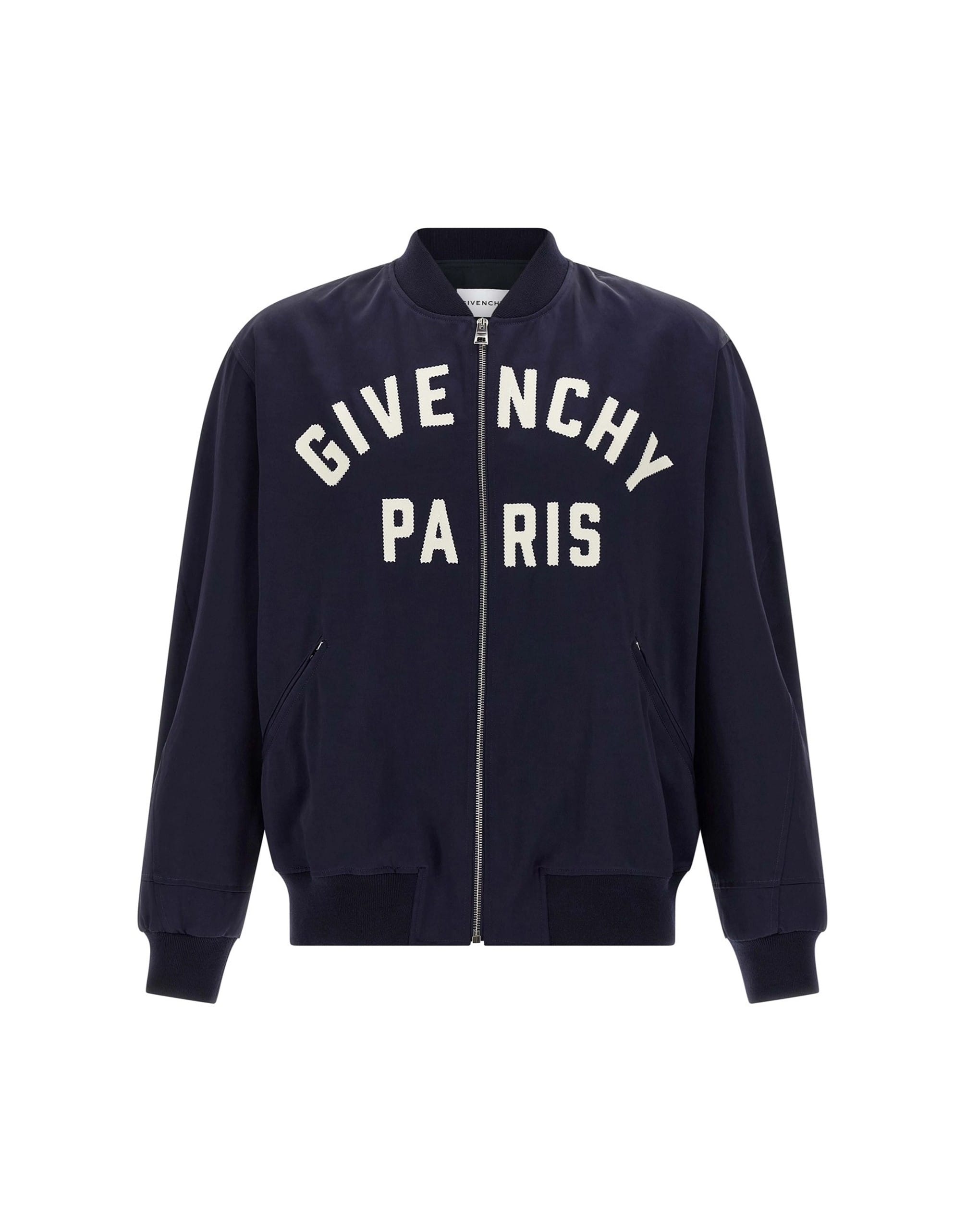 Givenchy Givenchy Blue Logo Bomber Jacket
