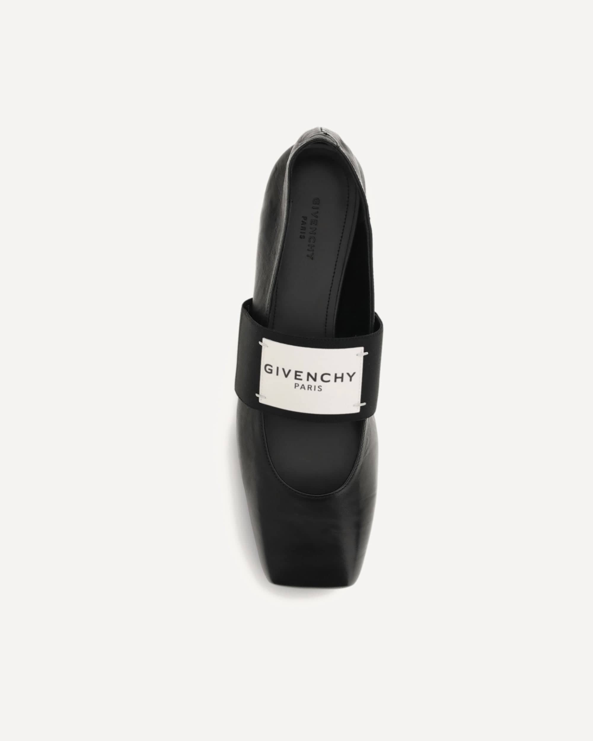 Givenchy Leather Sliced Square Ballerinas