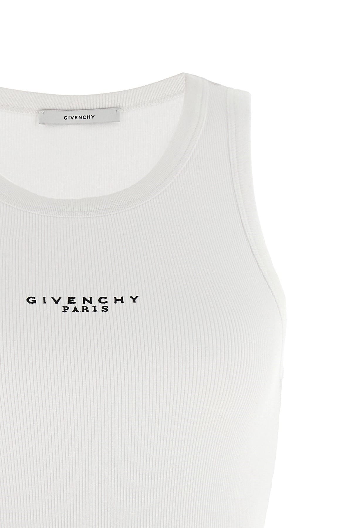 Givenchy Givenchy Ribbed Logo Embroidered Top