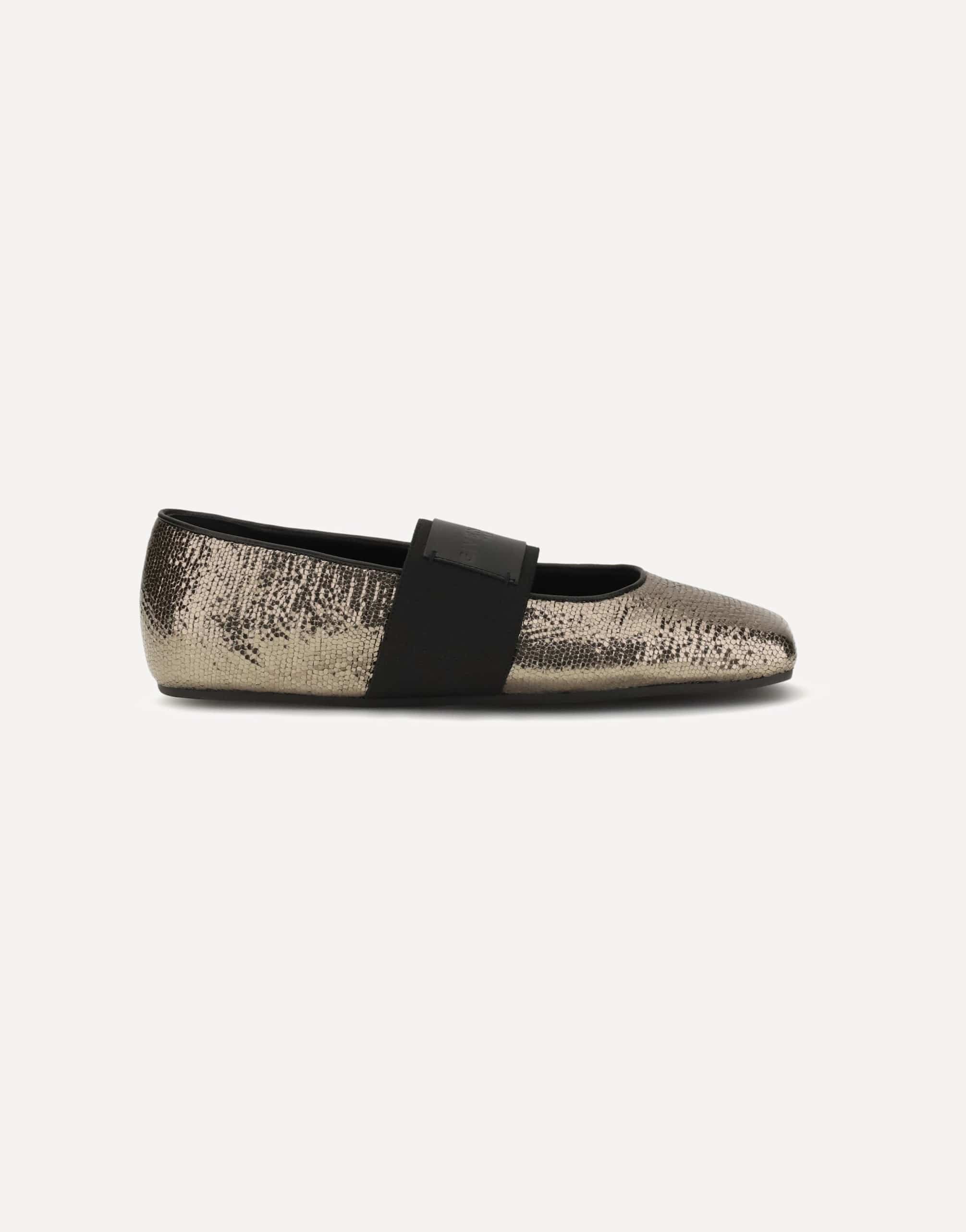Givenchy Givenchy Sliced Square Ballerinas In Textured Leather
