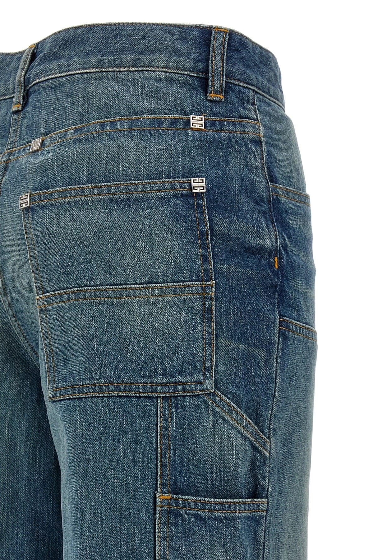 Givenchy Givenchy Wide Leg Jeans With Flap Detail