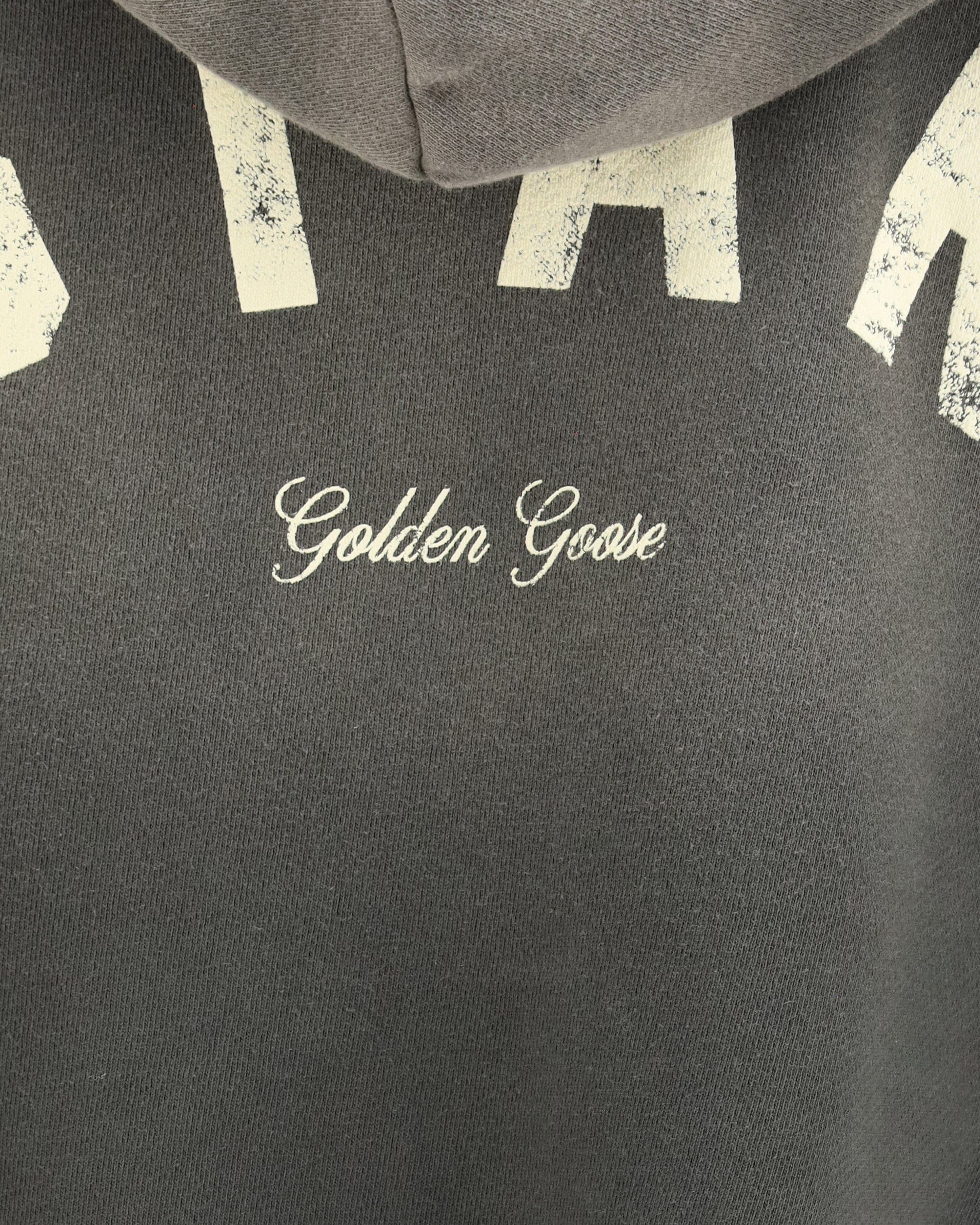 Golden Goose Cropped Hoodie Drawstring Cotton