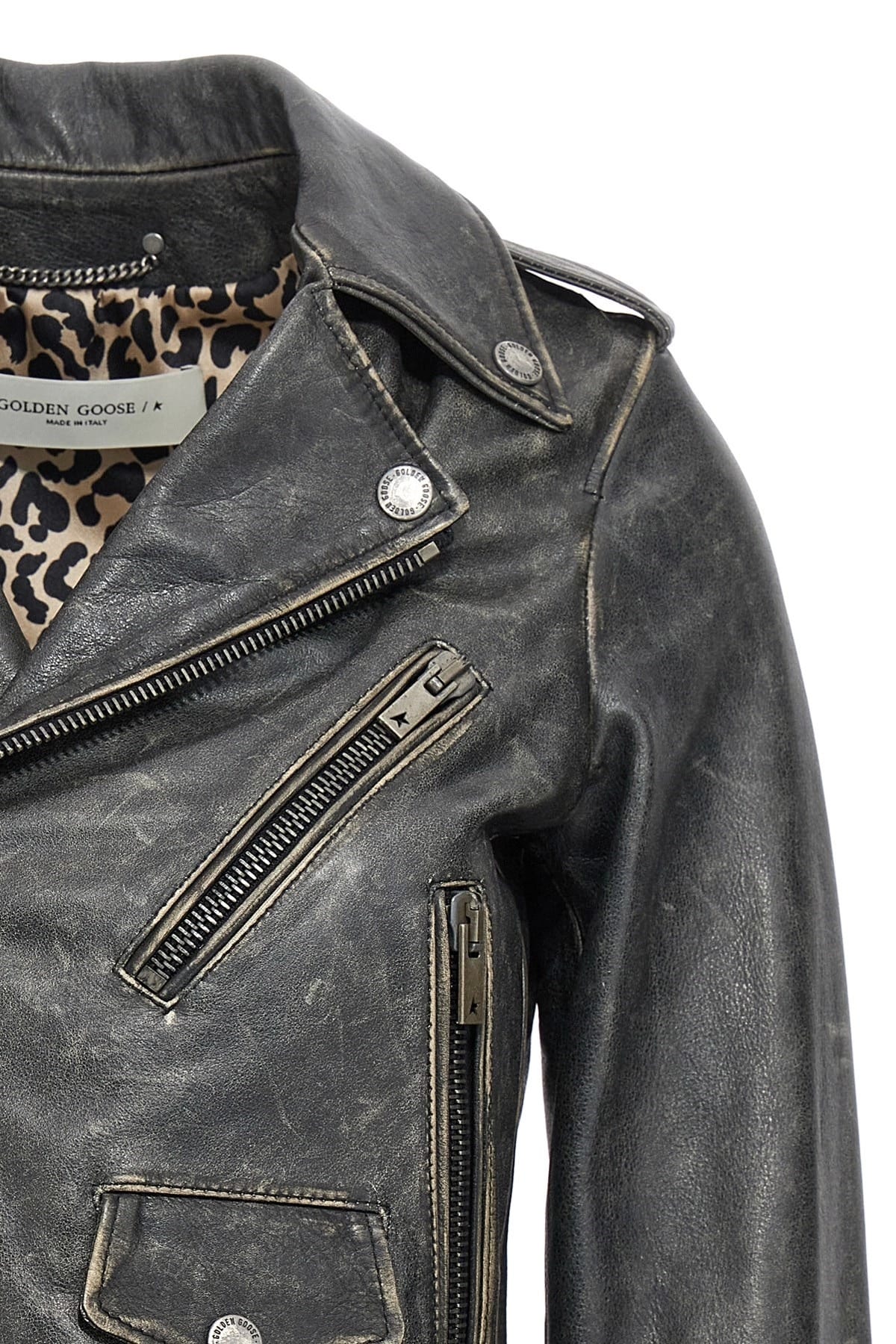 Golden Goose Golden Goose Destiny Slim Leather Biker Jacket