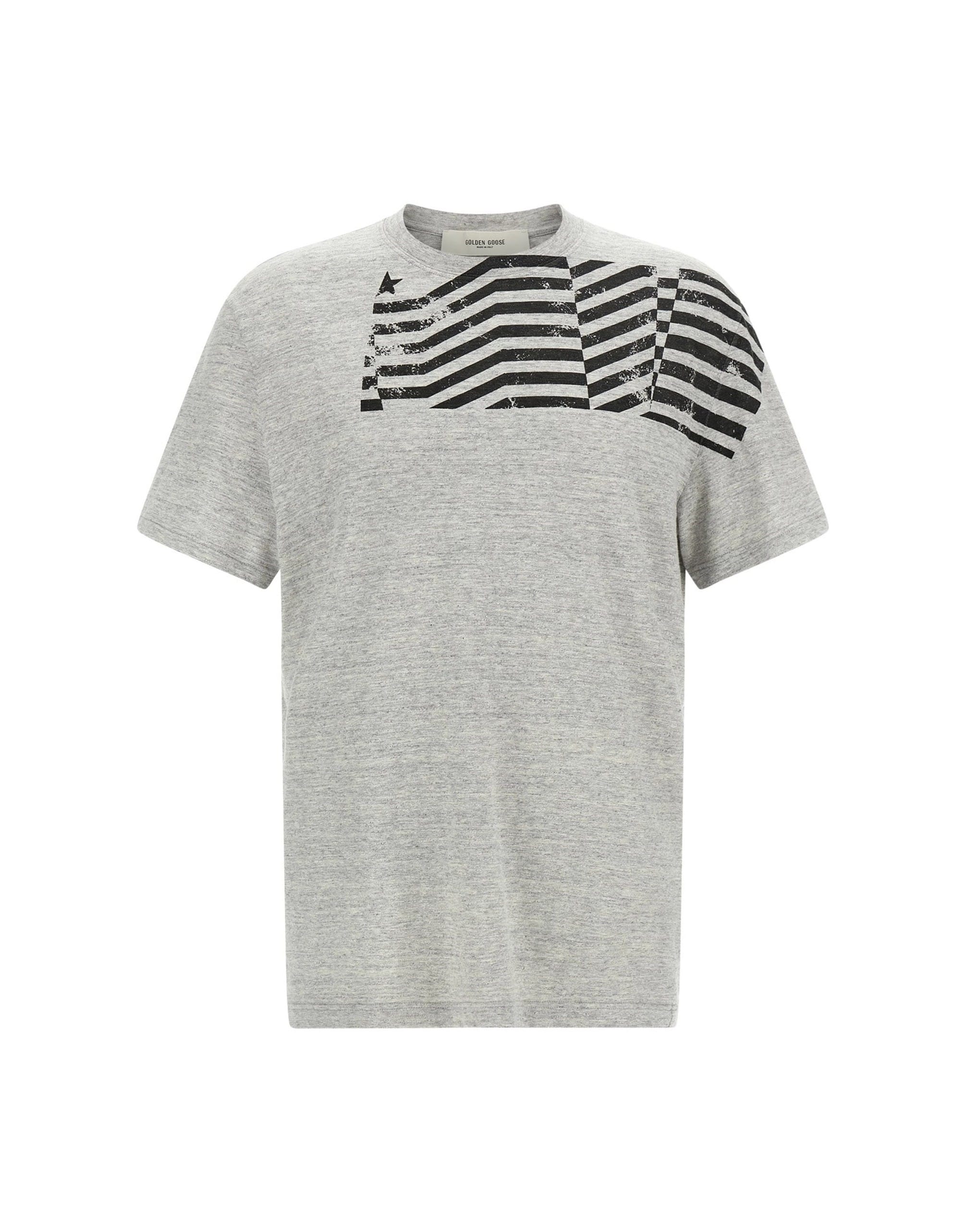Golden Goose Golden Goose Gray Journey Printed T-Shirt