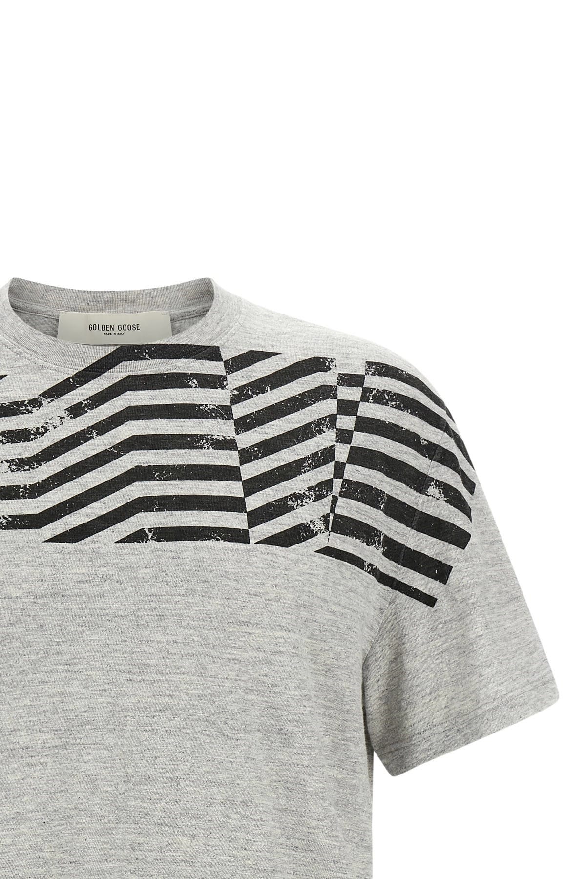 Camiseta Journey estampada cinza Golden Goose