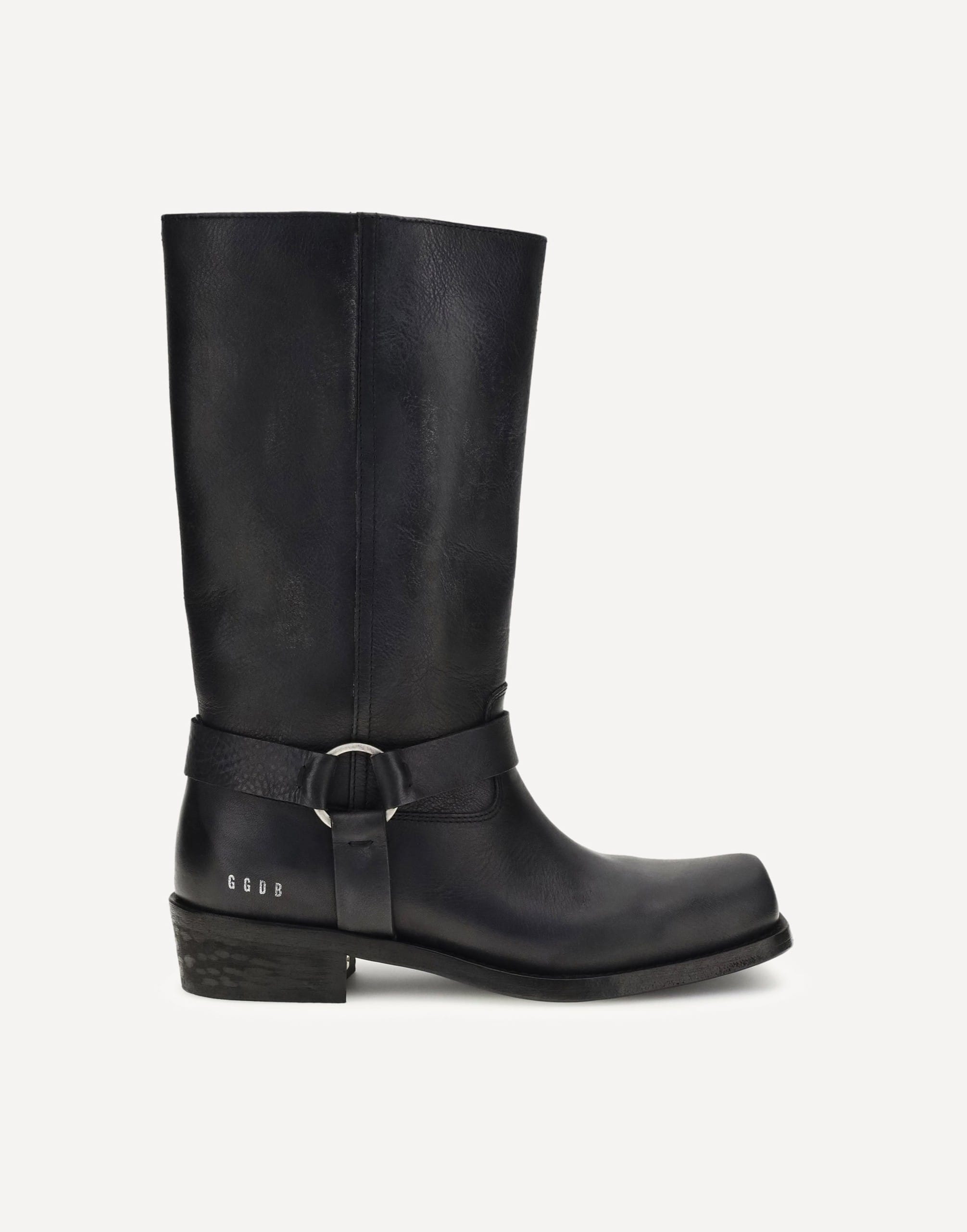 Golden Goose Leather Biker Boots Square Toe