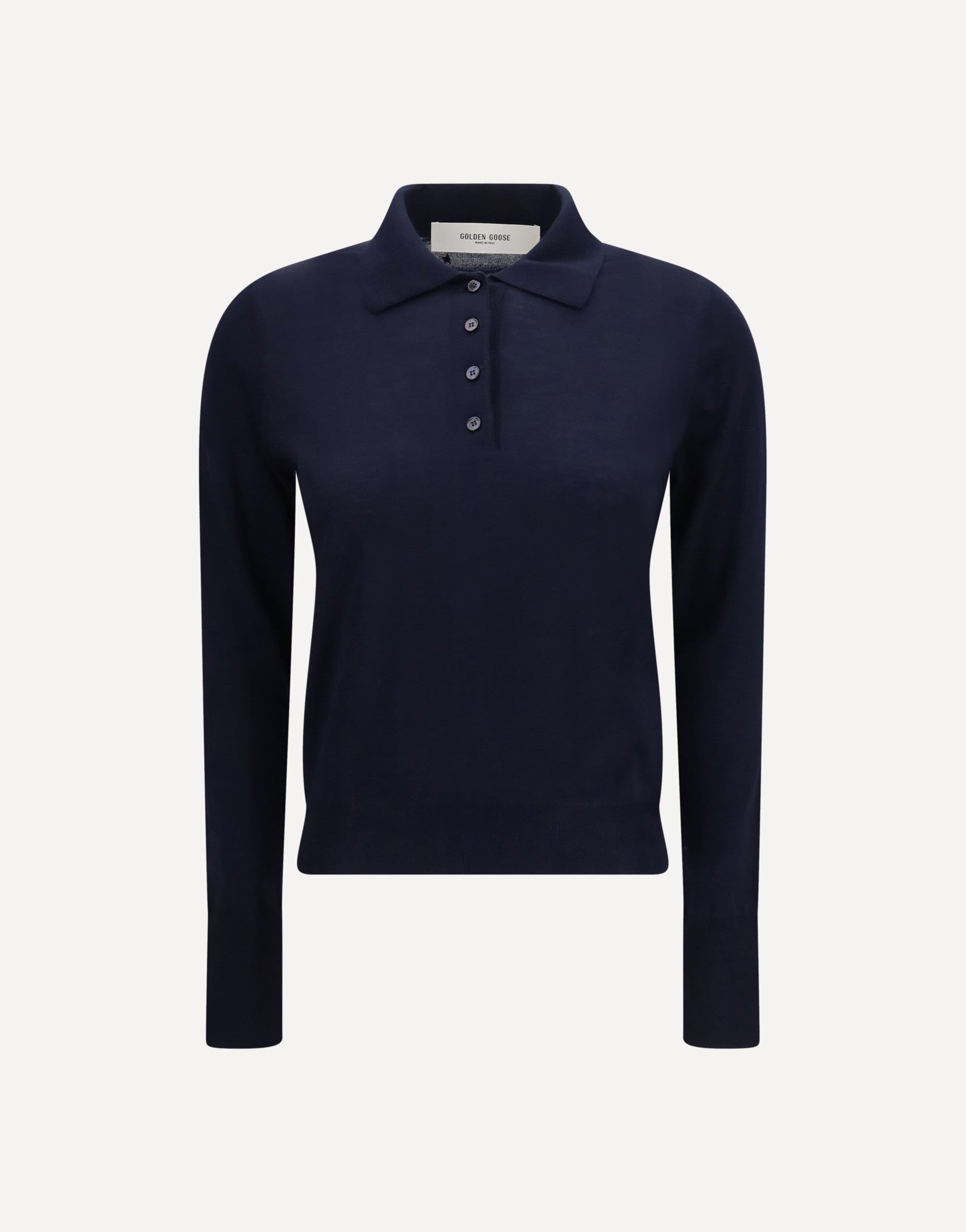 Golden Goose Long Sleeve Merino Wool Polo