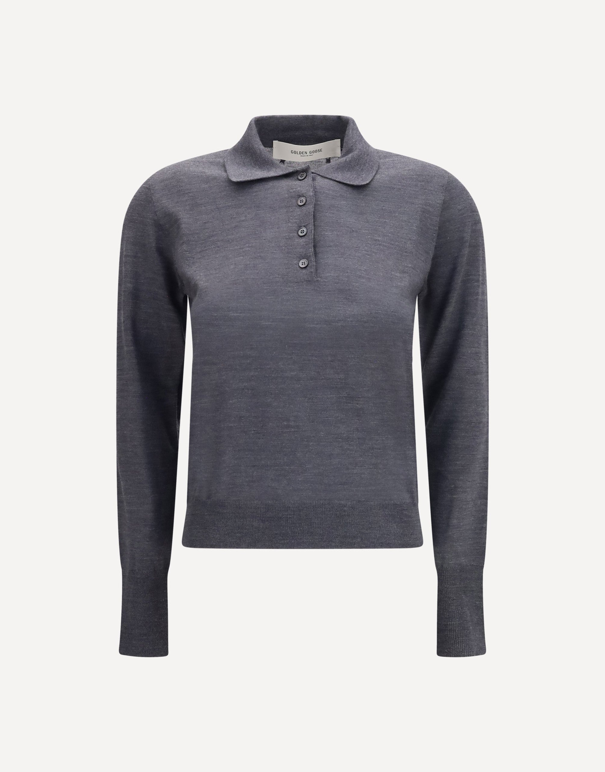 Golden Goose Long Sleeve Merino Wool Polo