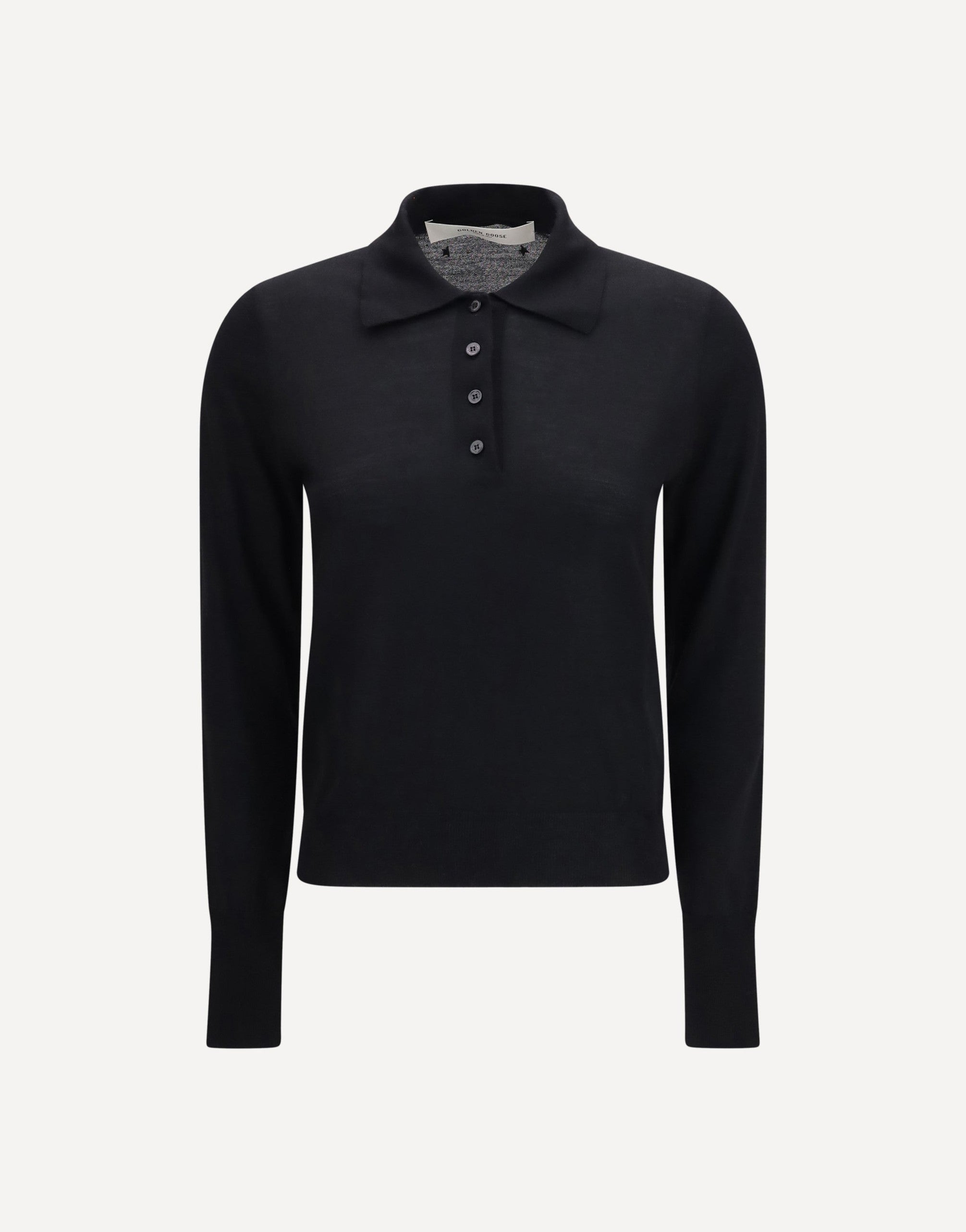 Golden Goose Long Sleeve Merino Wool Polo