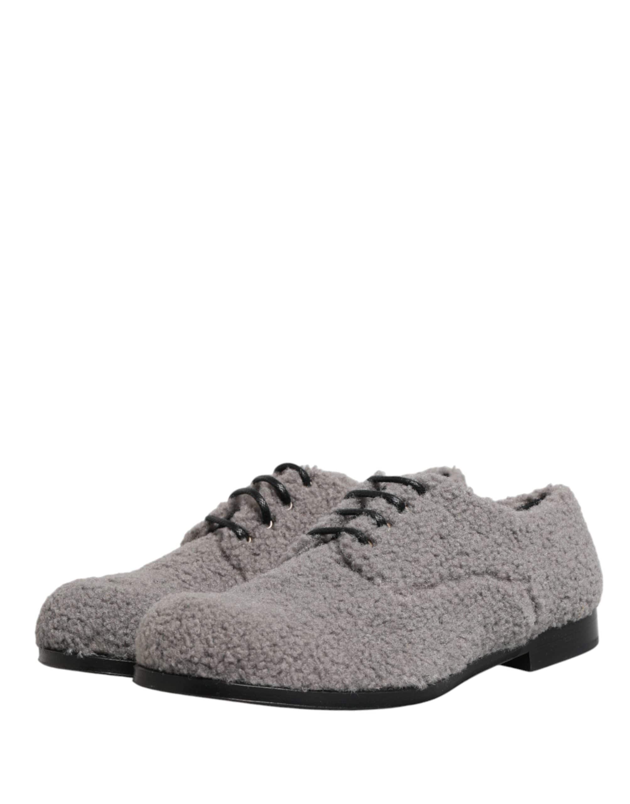 Dolce & Gabbana Fleece-Textured Derby Shoes - alternate view