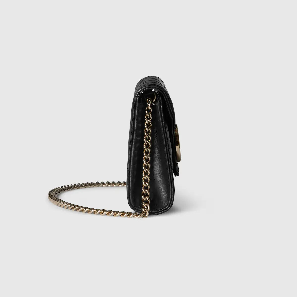 Gucci Black GG Marmont Chain Wallet