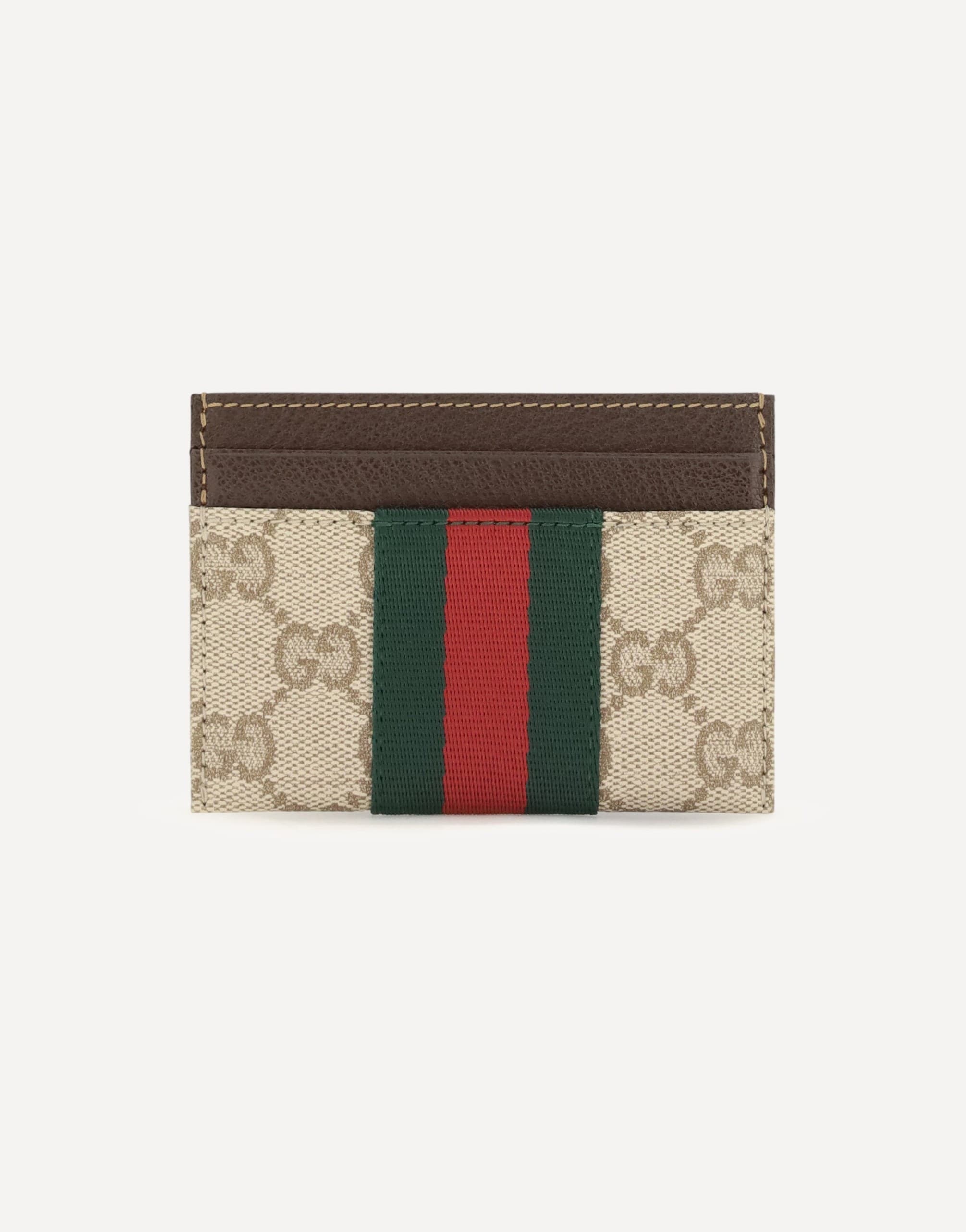 Gucci Gucci Card Holder With Web Stripe