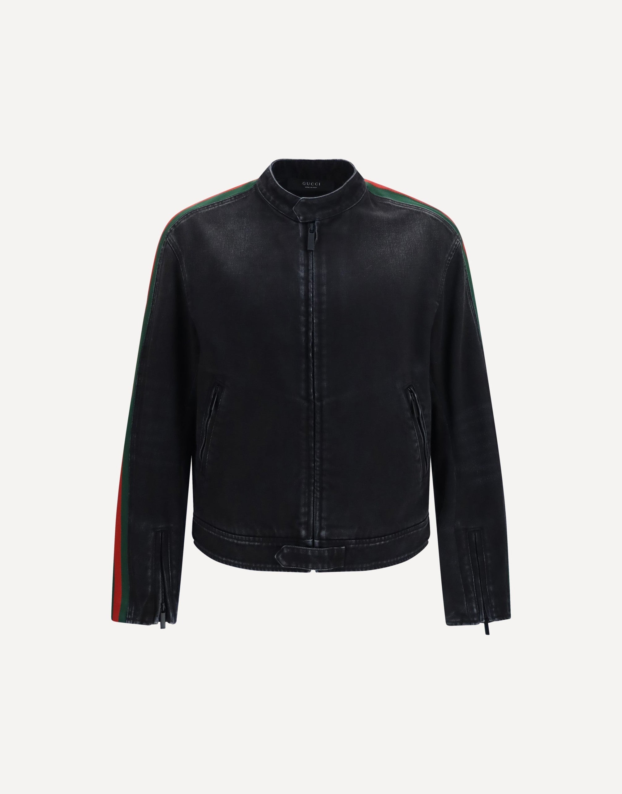 جاكيت بايكر من دنيم قطني Gucci