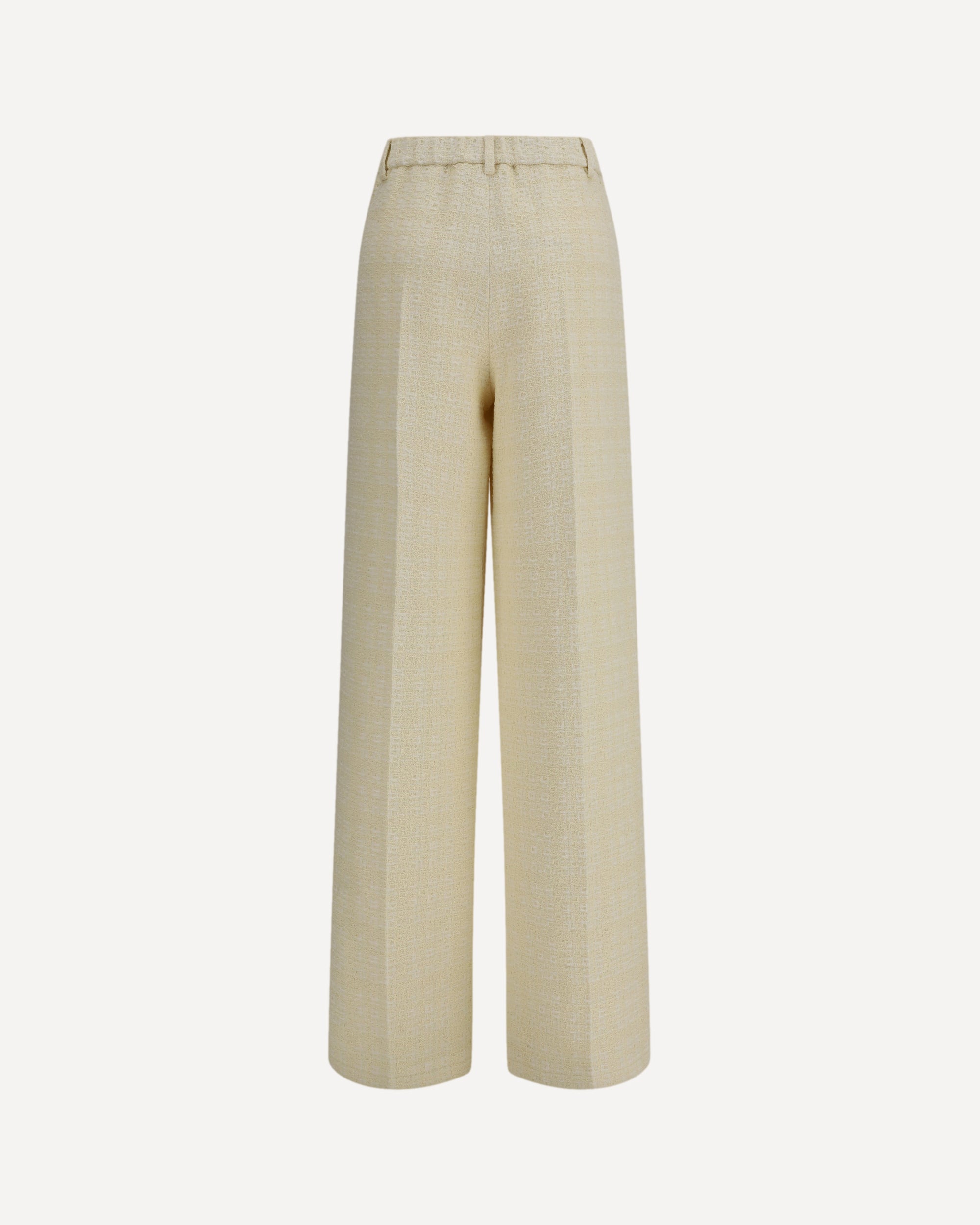 Pantalones de tweed de algodón a cuadros - alternate view