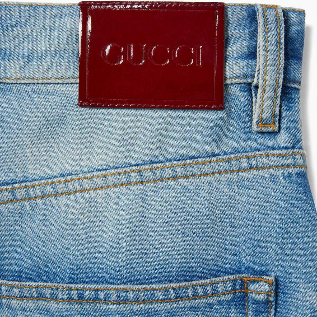 Gucci Denim Flared Bleached Jeans