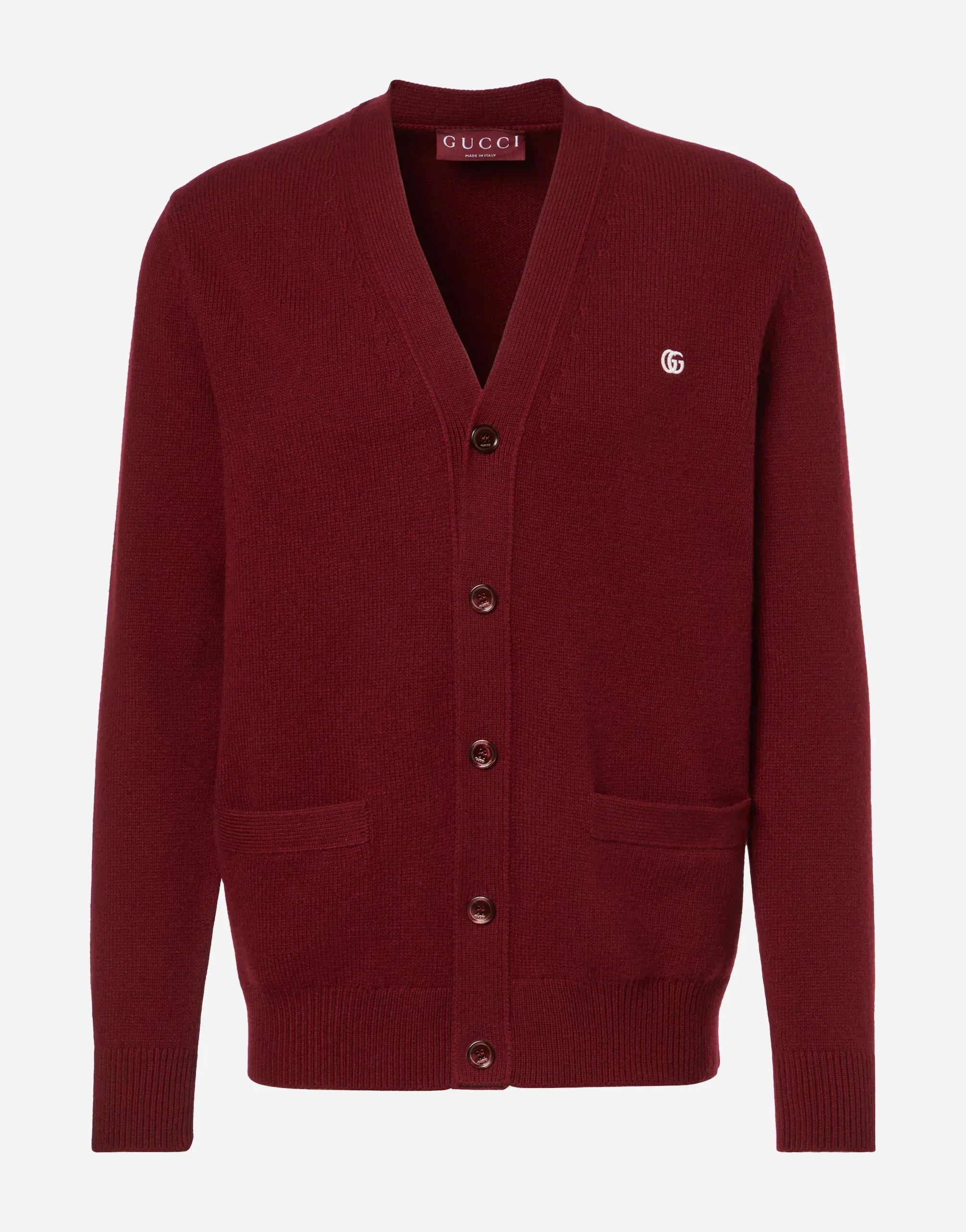 Gucci Double G Embroidery V-neck Cardigan