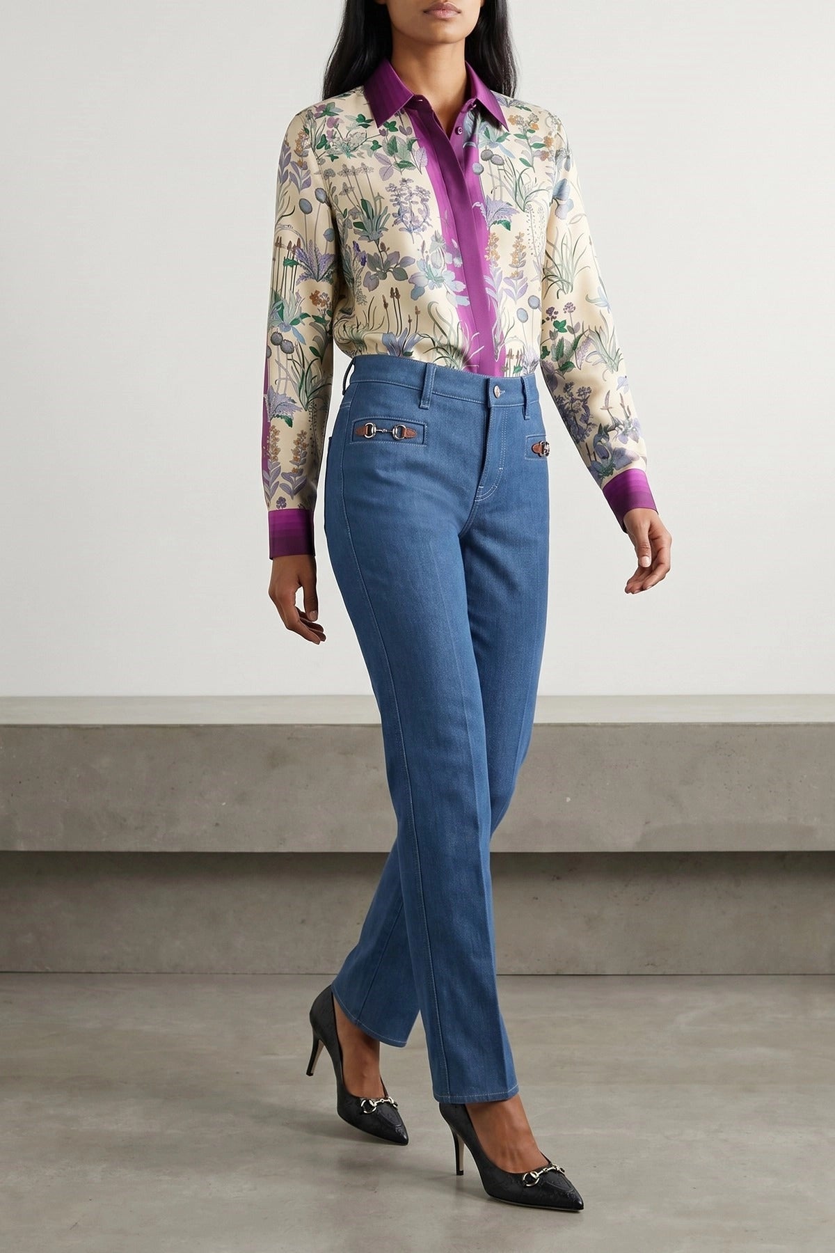 Gucci Floral Print Silk Shirt - alternate view