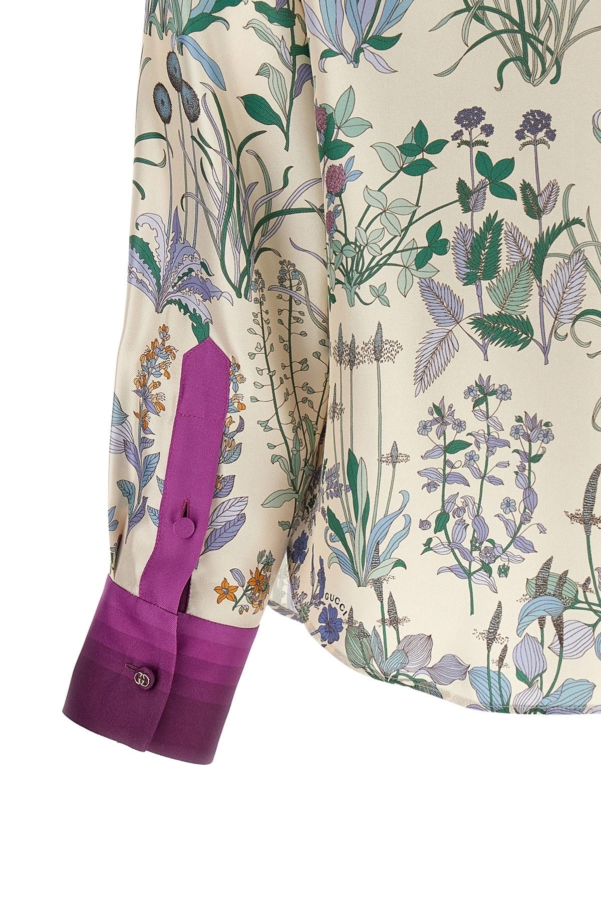 Gucci Floral Print Silk Shirt