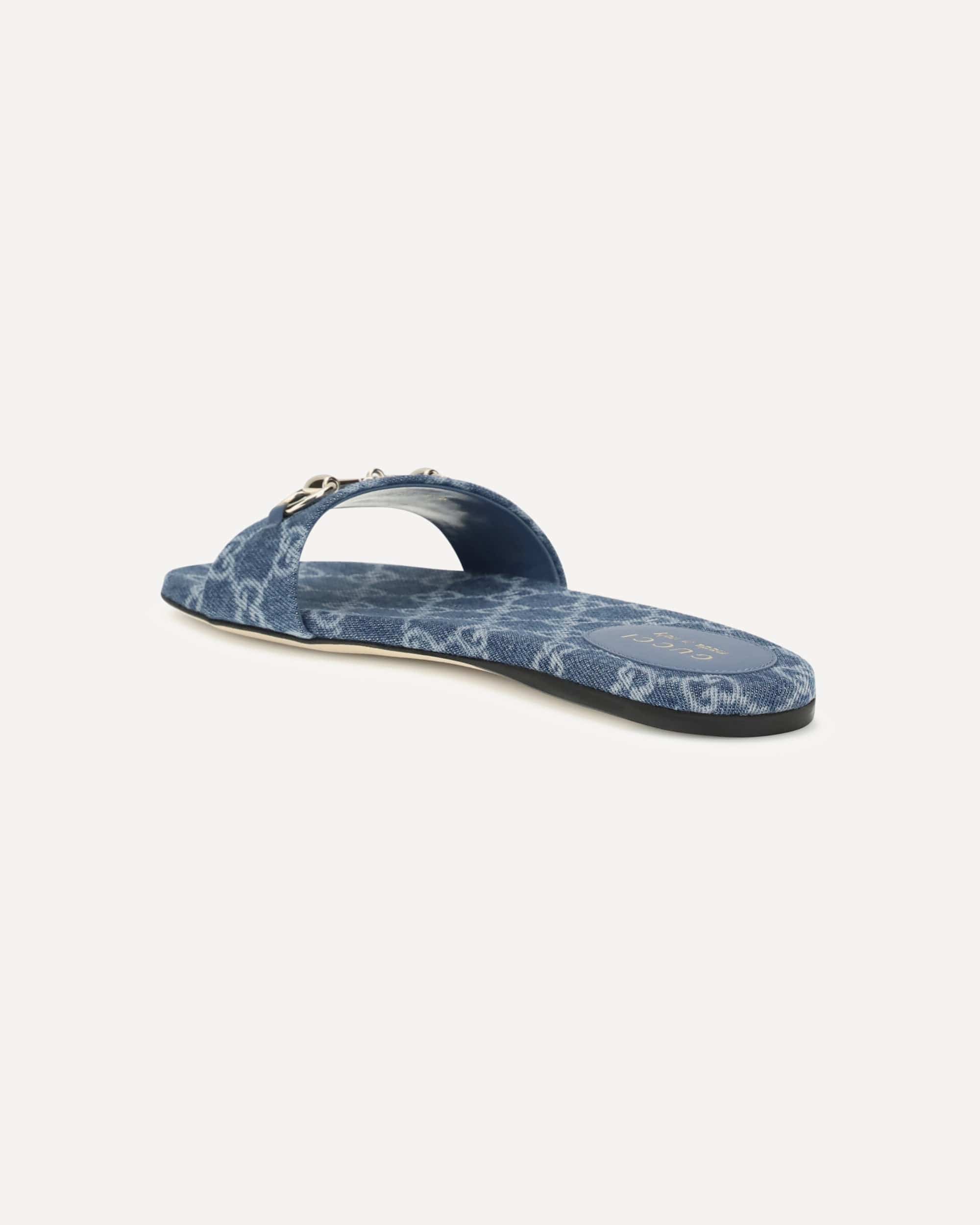 Gucci Gg Denim Slider Sandals