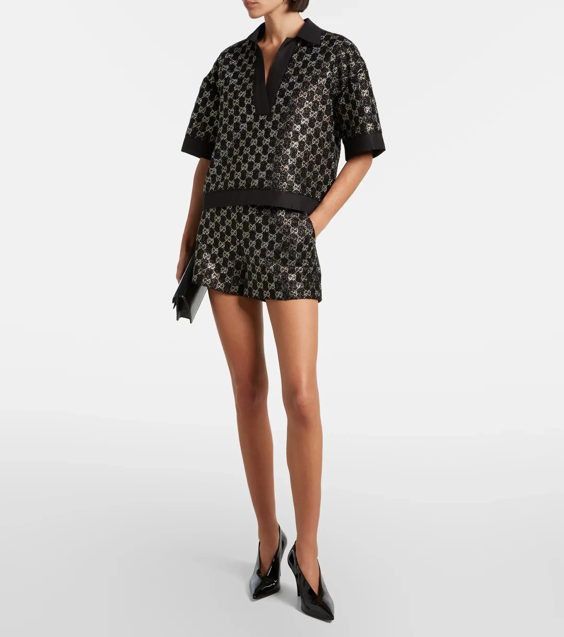 Gucci GG Embellished High-Rise Shorts