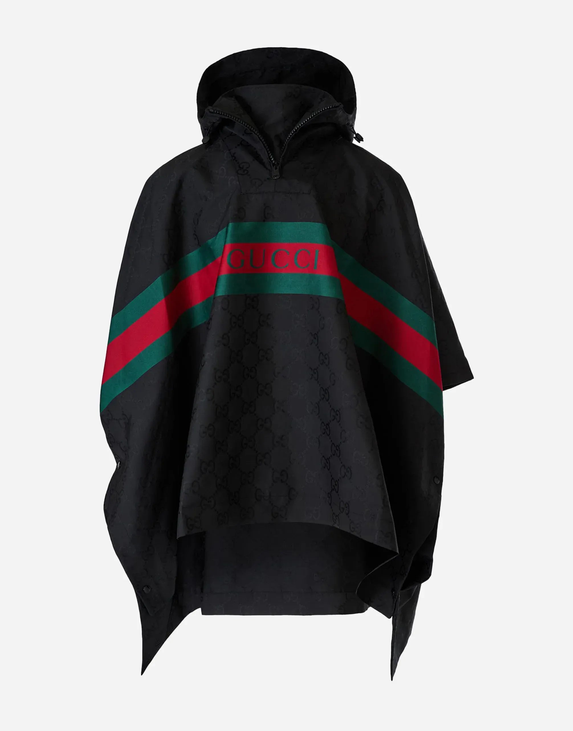 Gucci GG Jacquard Poncho Coat